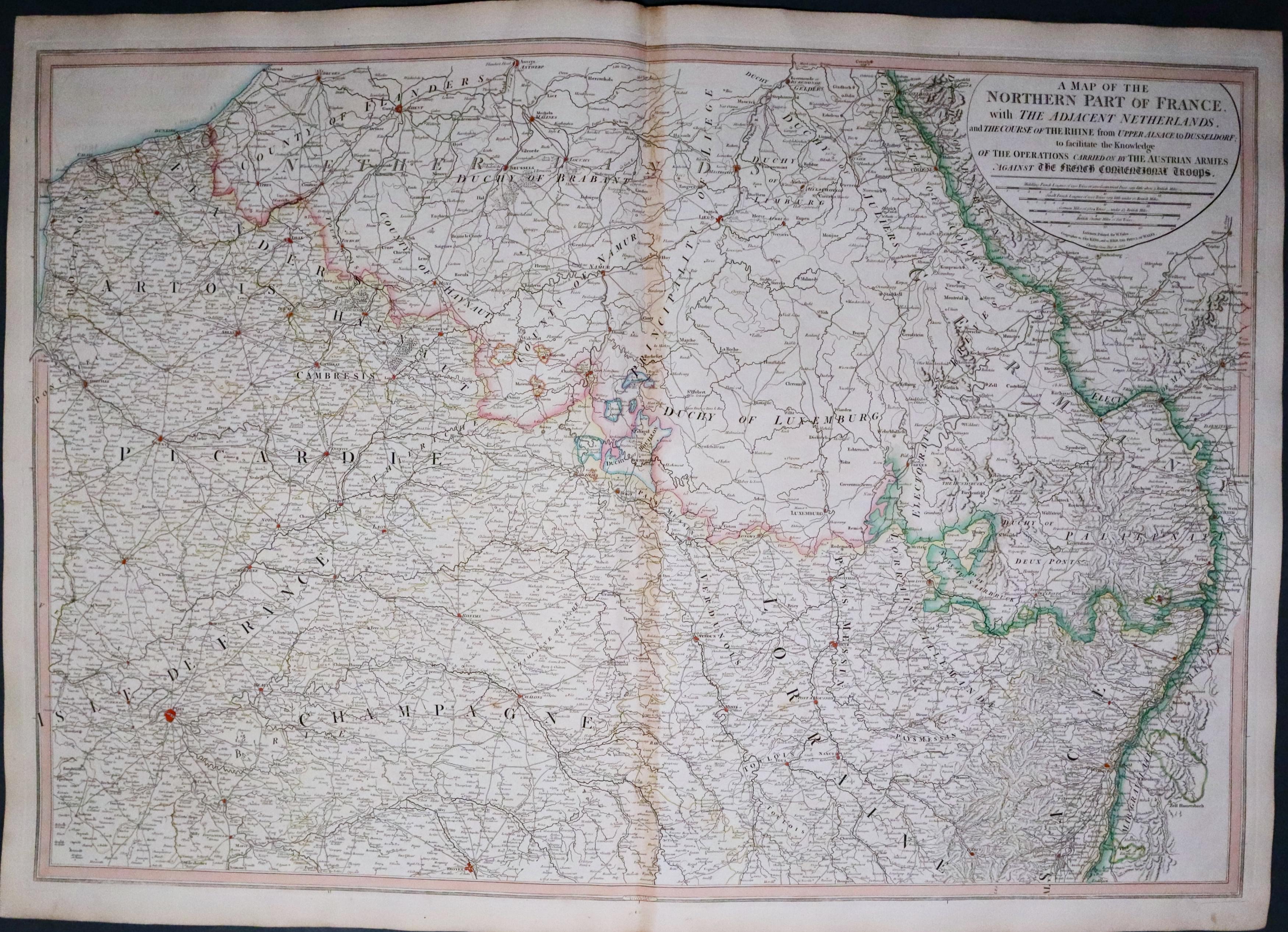 Northern France & Netherlands, William Faden 1795  Northern France & Netherlands, William Faden 1795