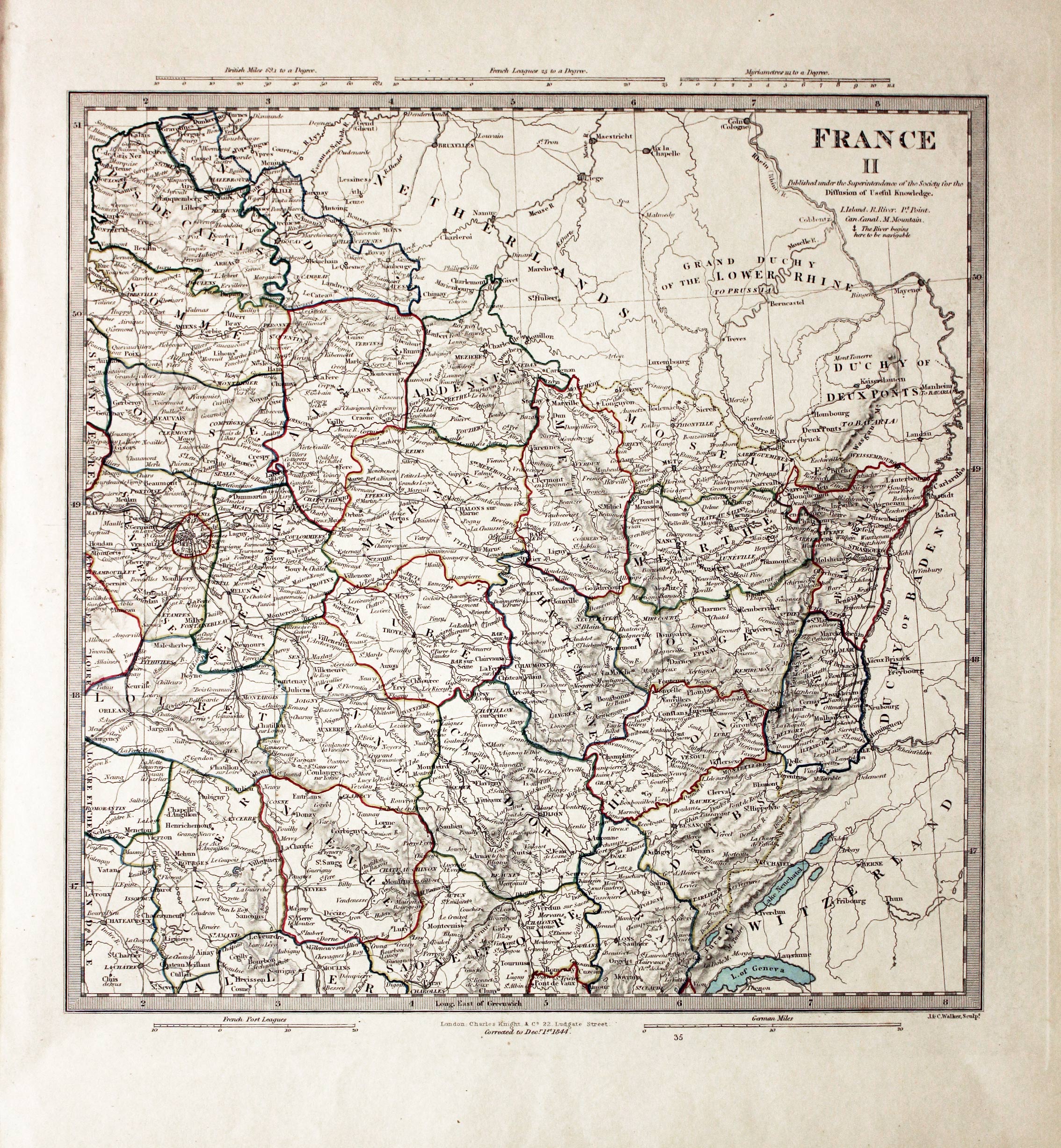 France II North East, from Paris to the Rhine, SDUK 1844