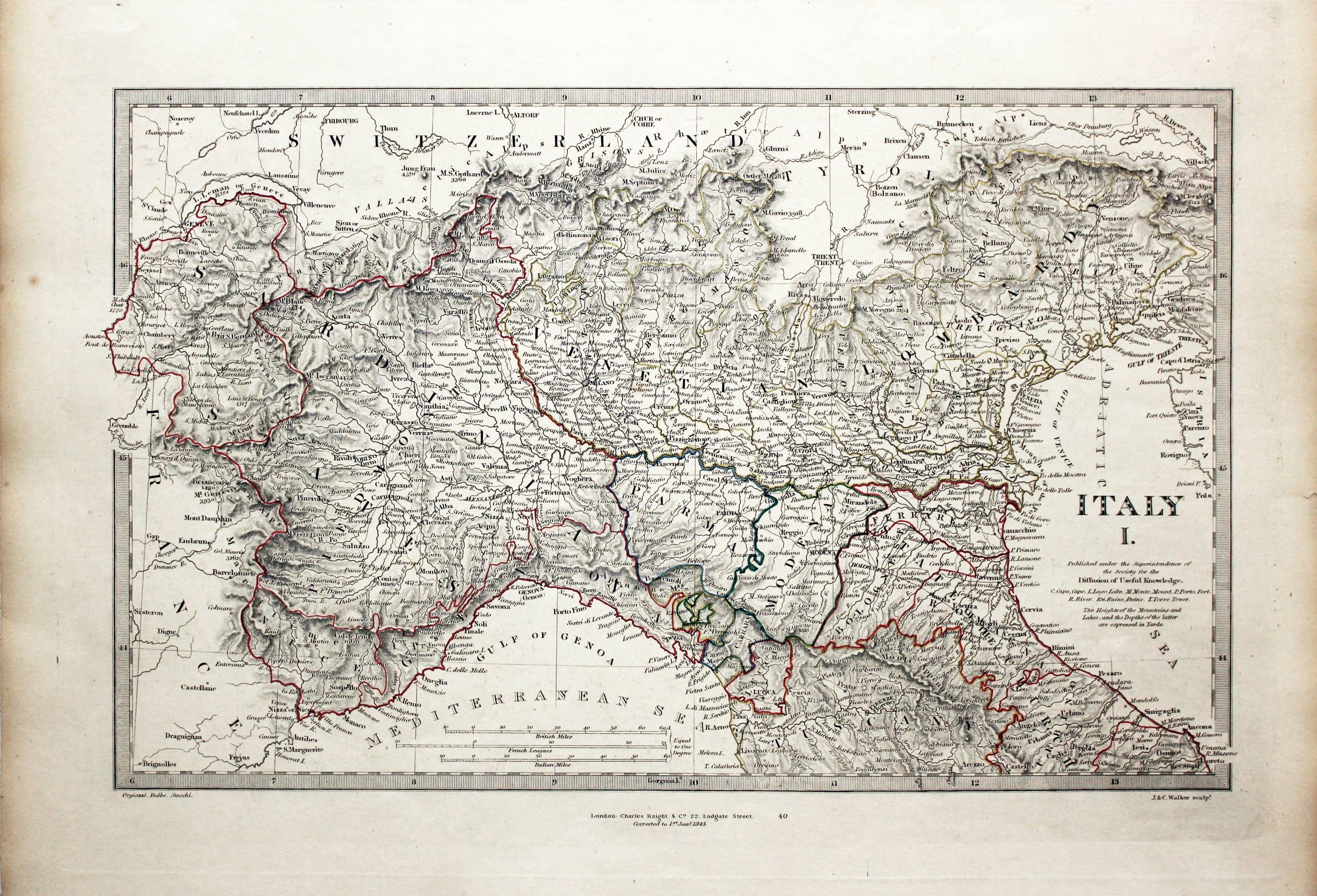 Northern Italy, SDUK 1845