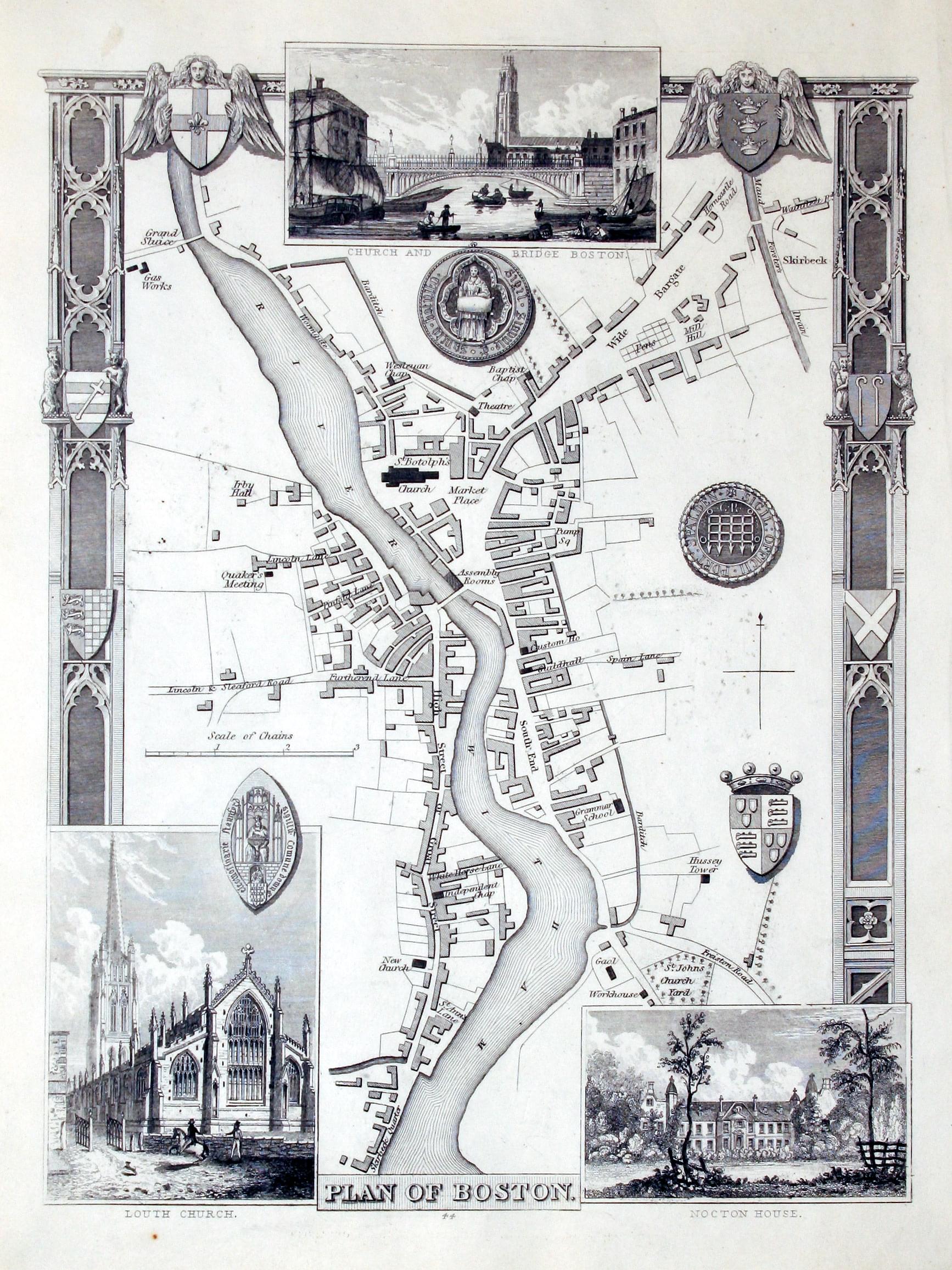 Boston, Thomas Moule, c.1850