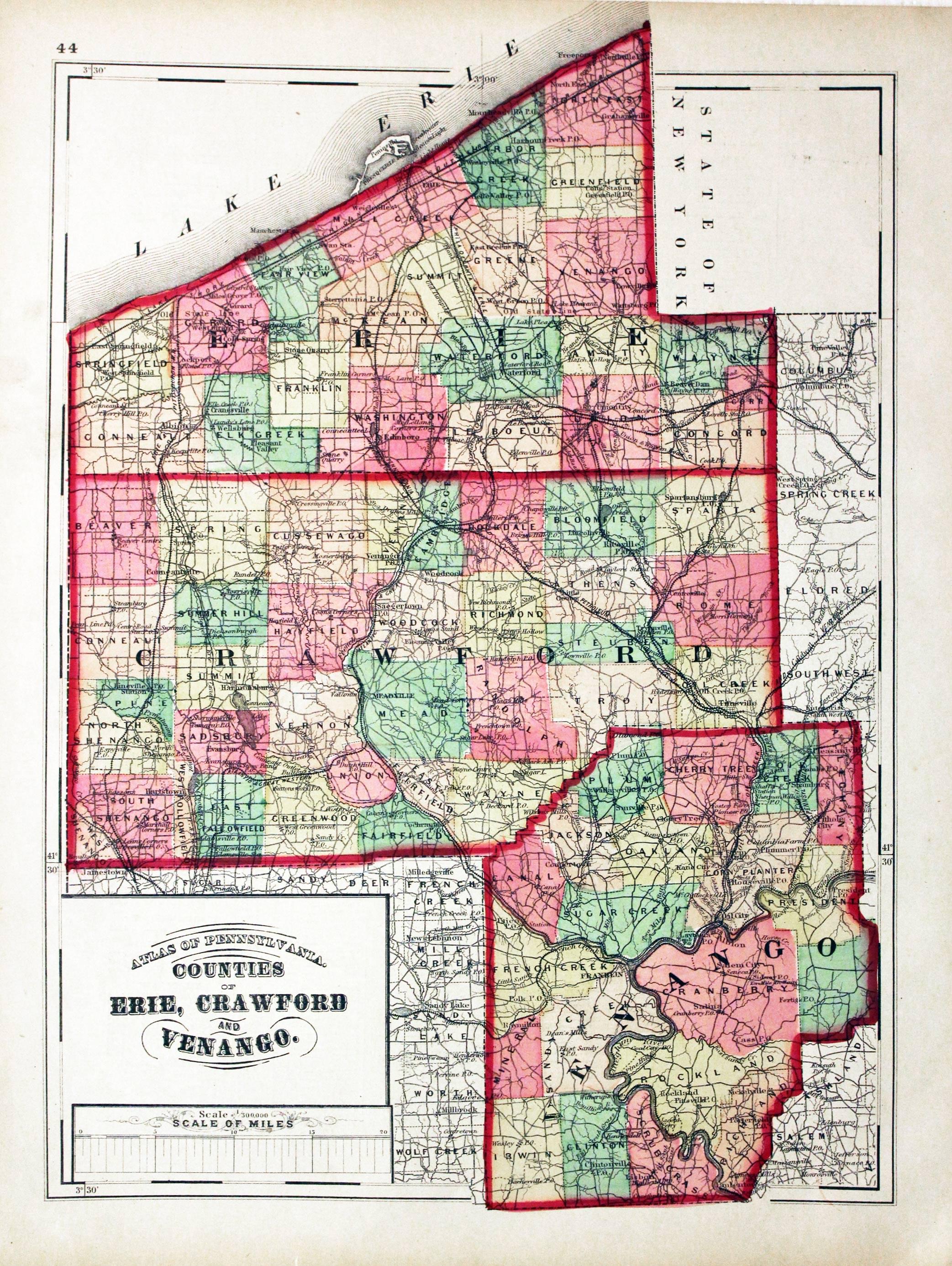 Erie, Crawford and Venango,  Henry F. Walling & O. W . Gray, 1872  Erie, Crawford and Venango,  Henry F. Walling & O. W . Gray, 1872