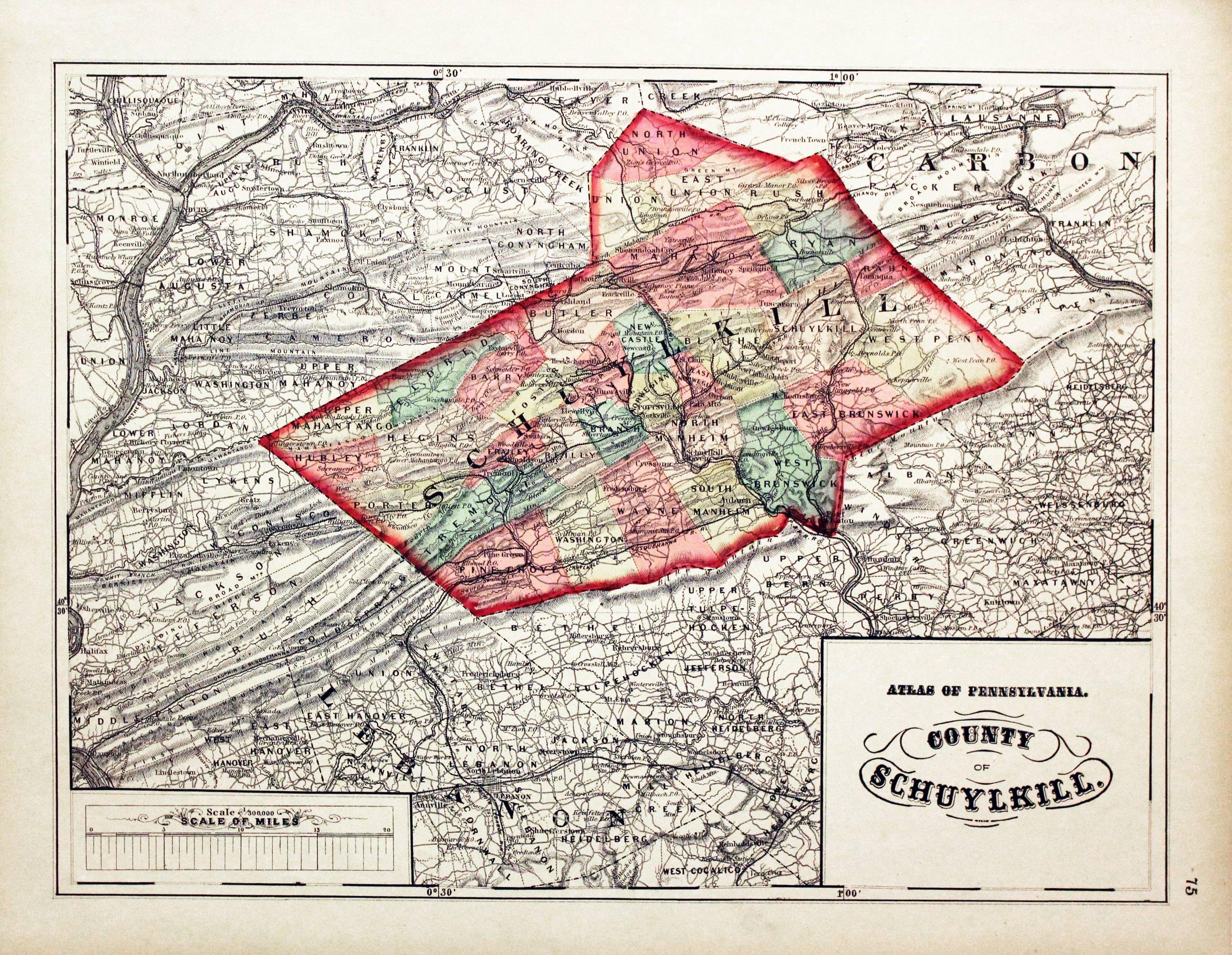 Schuylkill, 1872. Henry F. Walling & O. W. Gray  Schuylkill, 1872. Henry F. Walling & O. W. Gray