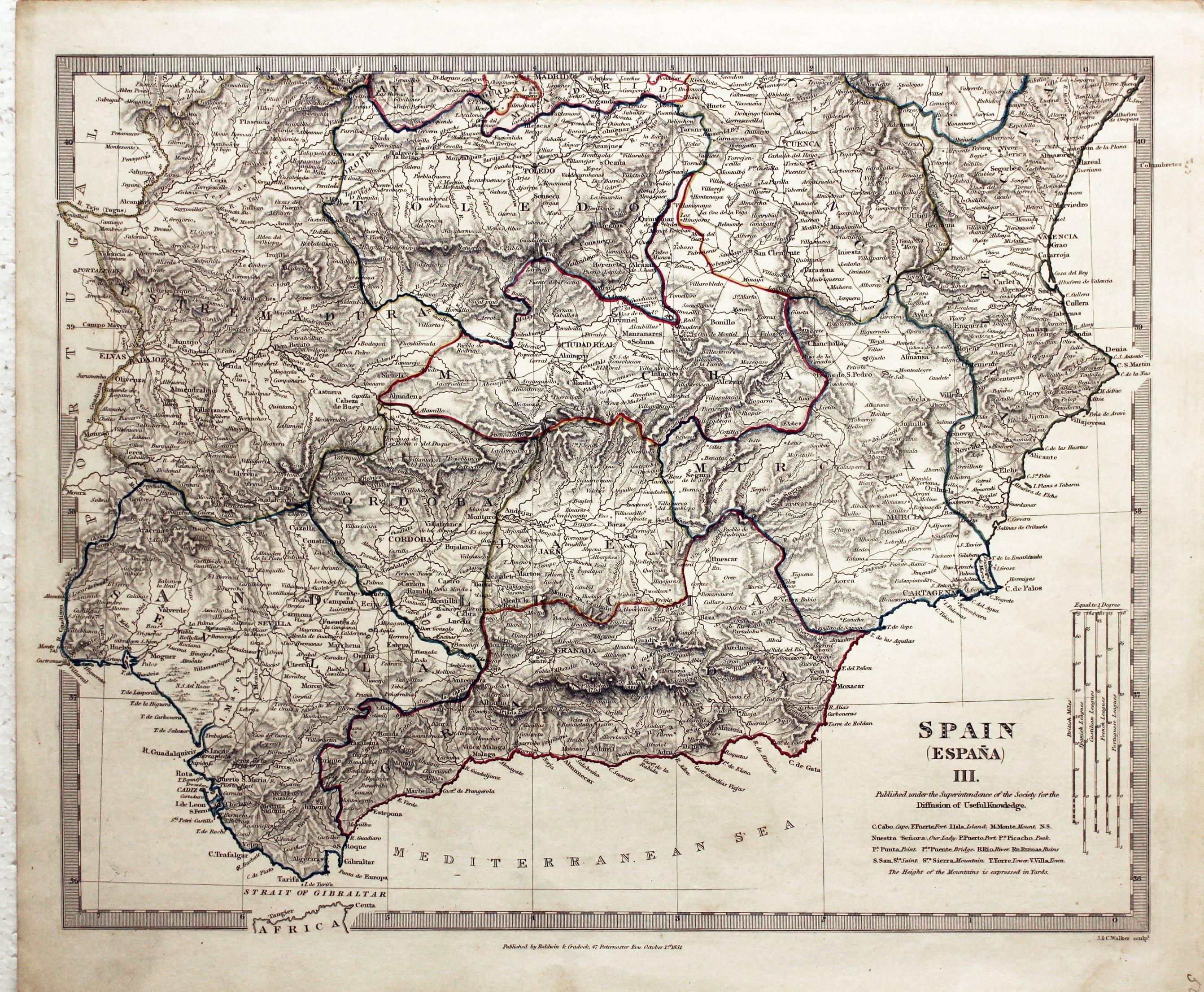 Spain III South, Madrid to Tarifa, 1831  SDUK