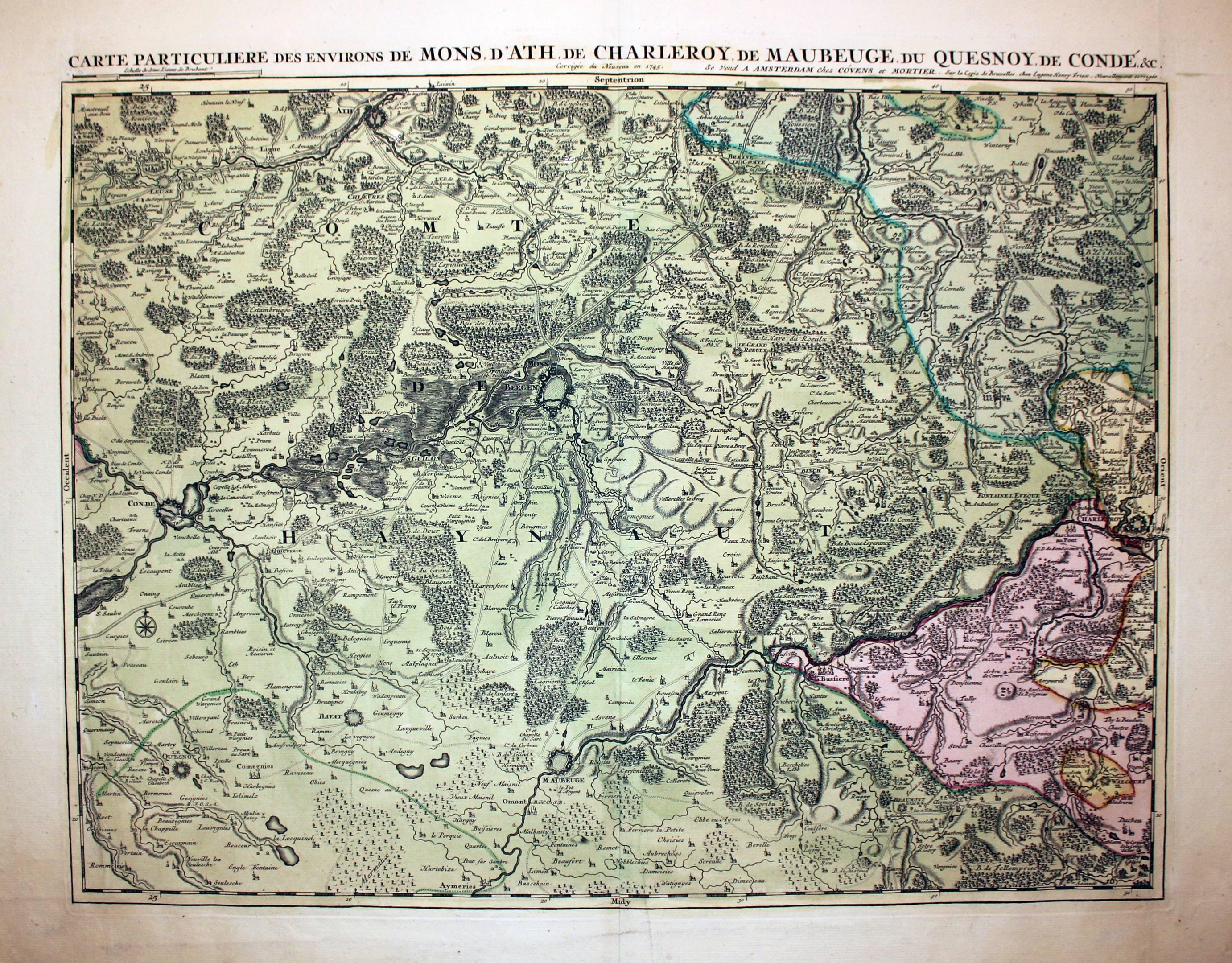 Part of Hainaut, J. Covens and C. Mortier, c.1745  Part of Hainaut, J. Covens and C. Mortier, c.1745