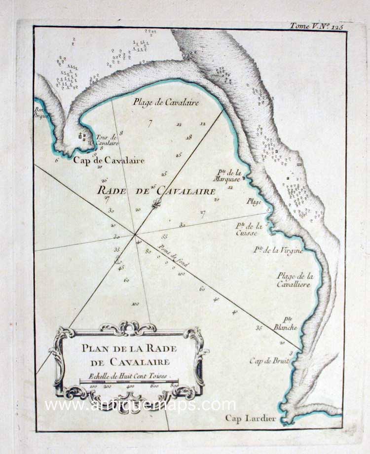 Cavalaire-sur-Mer, Jacques Nicolas Bellin, 1764  Cavalaire-sur-Mer, Jacques Nicolas Bellin, 1764