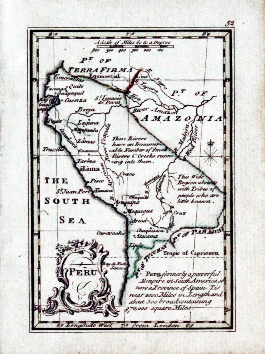 Peru, John Gibson, 1758  Peru, John Gibson, 1758