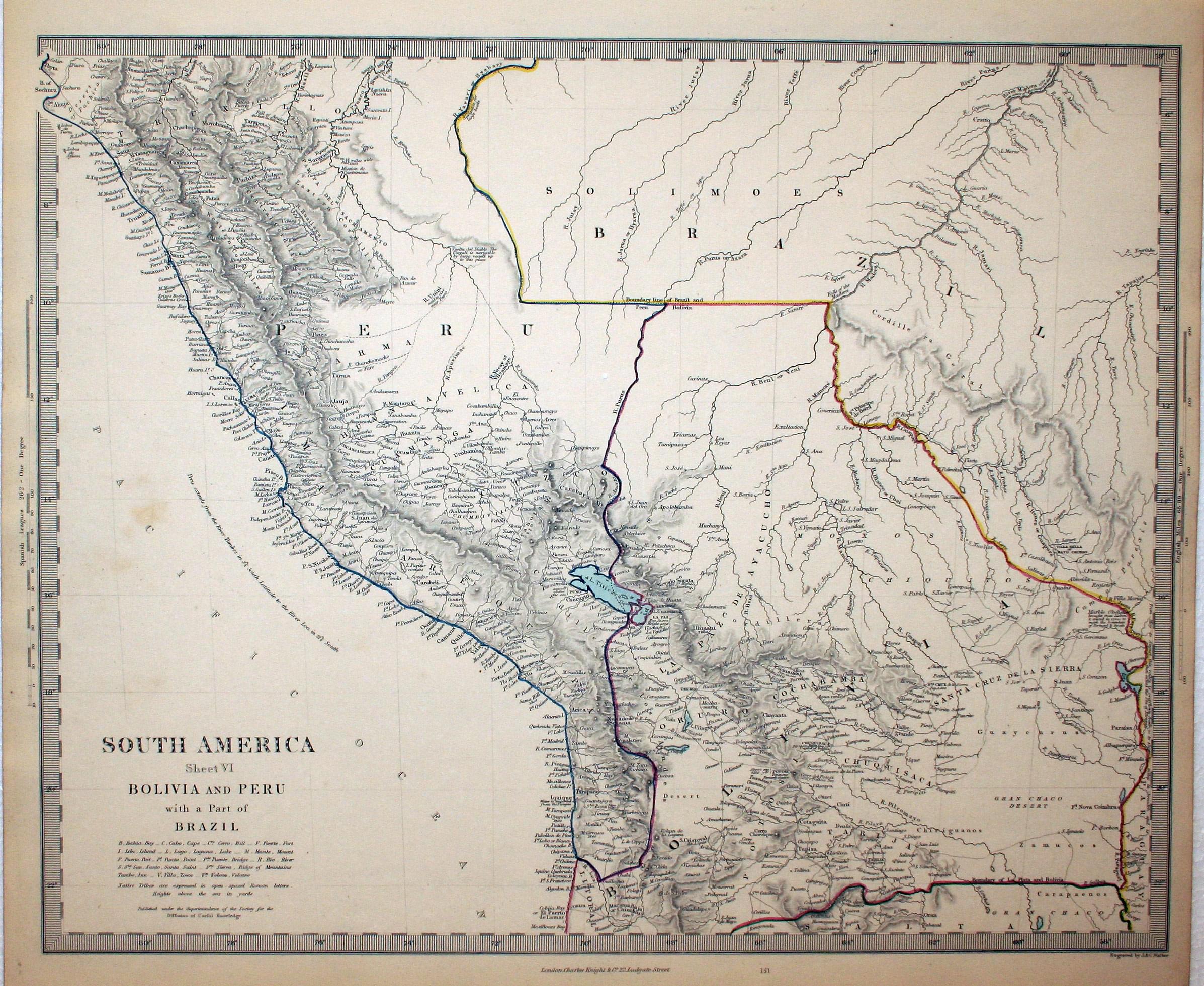 America South VI Bolivia and Peru with Part of Brazil SDUK