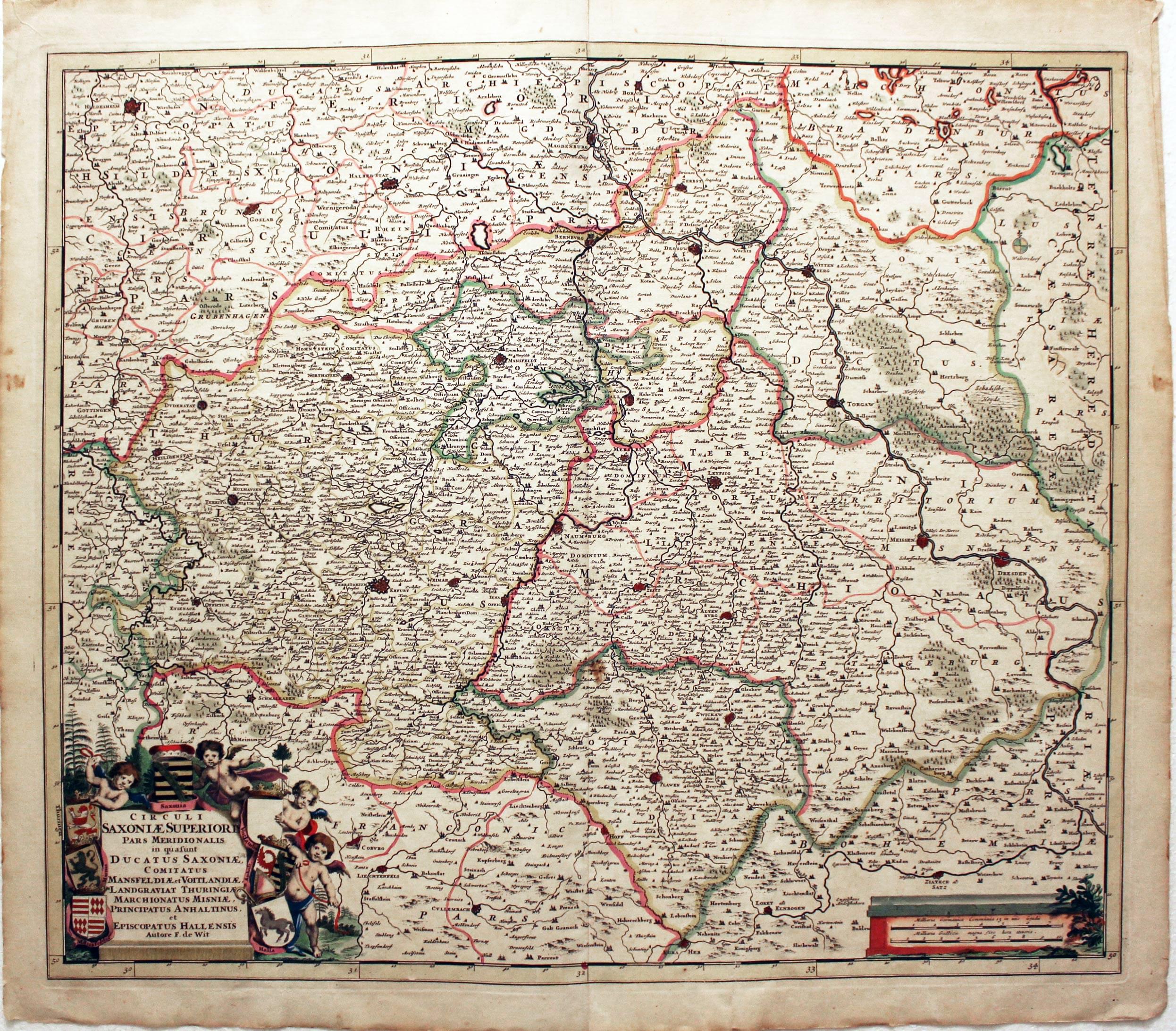 Upper Saxony, Frederick de Wit, c.1700  Upper Saxony, Frederick de Wit, c.1700