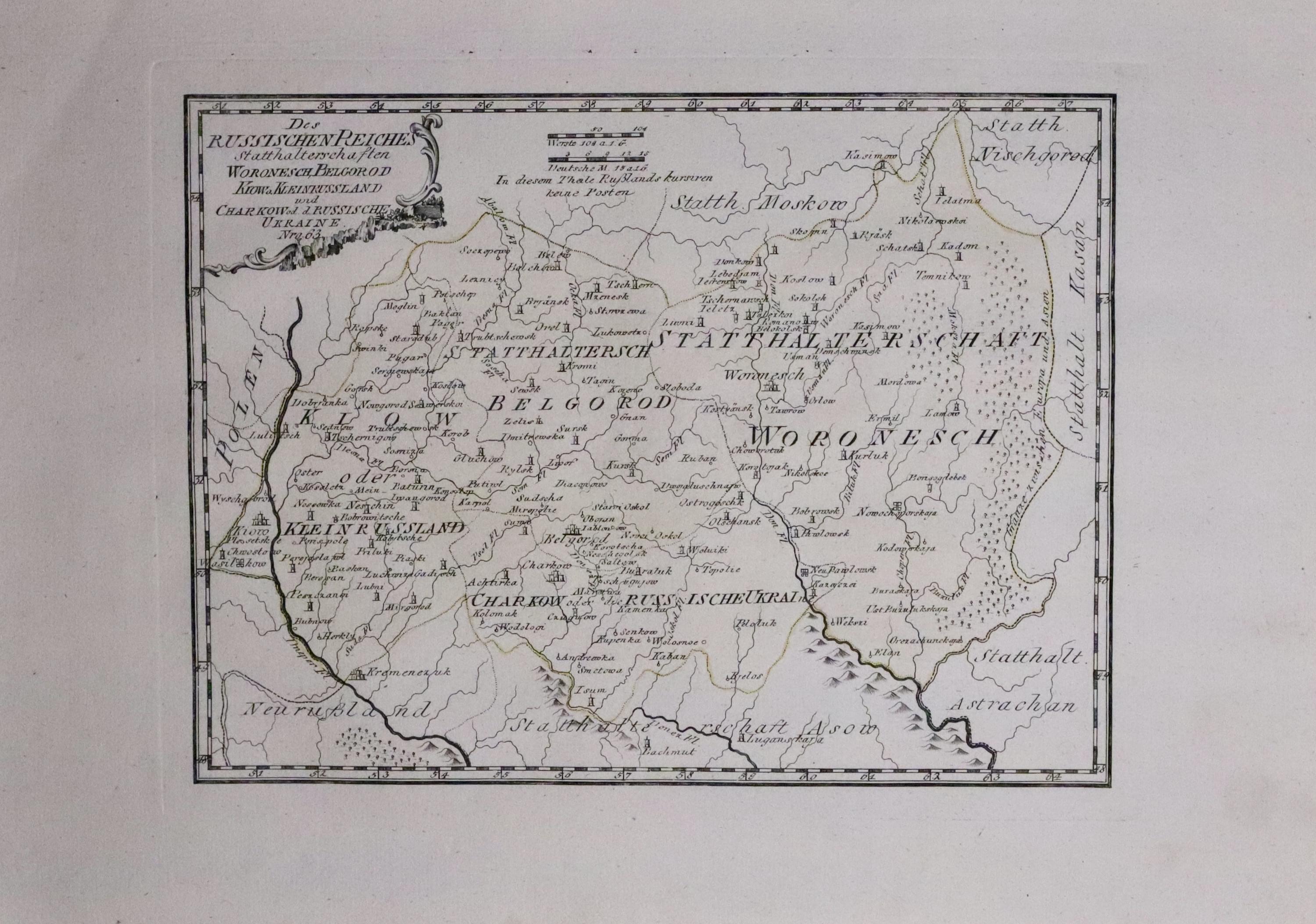 Part of Ukraine and Russia, Franz Johann Josph von Reilly 1789