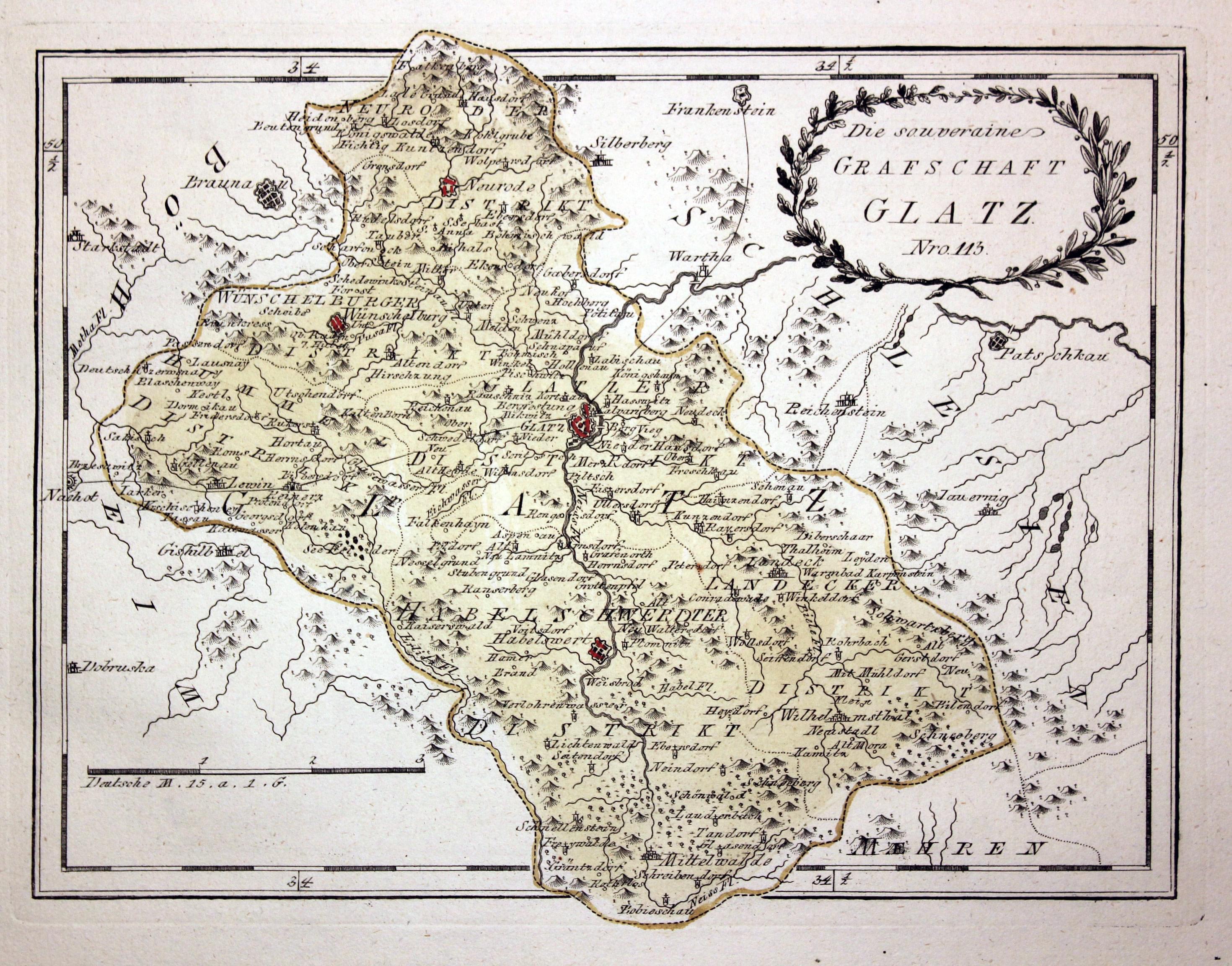 South west Poland in the region of Lower Silesia Von Reilly 1789  South west Poland in the region of Lower Silesia Von Reilly 1789