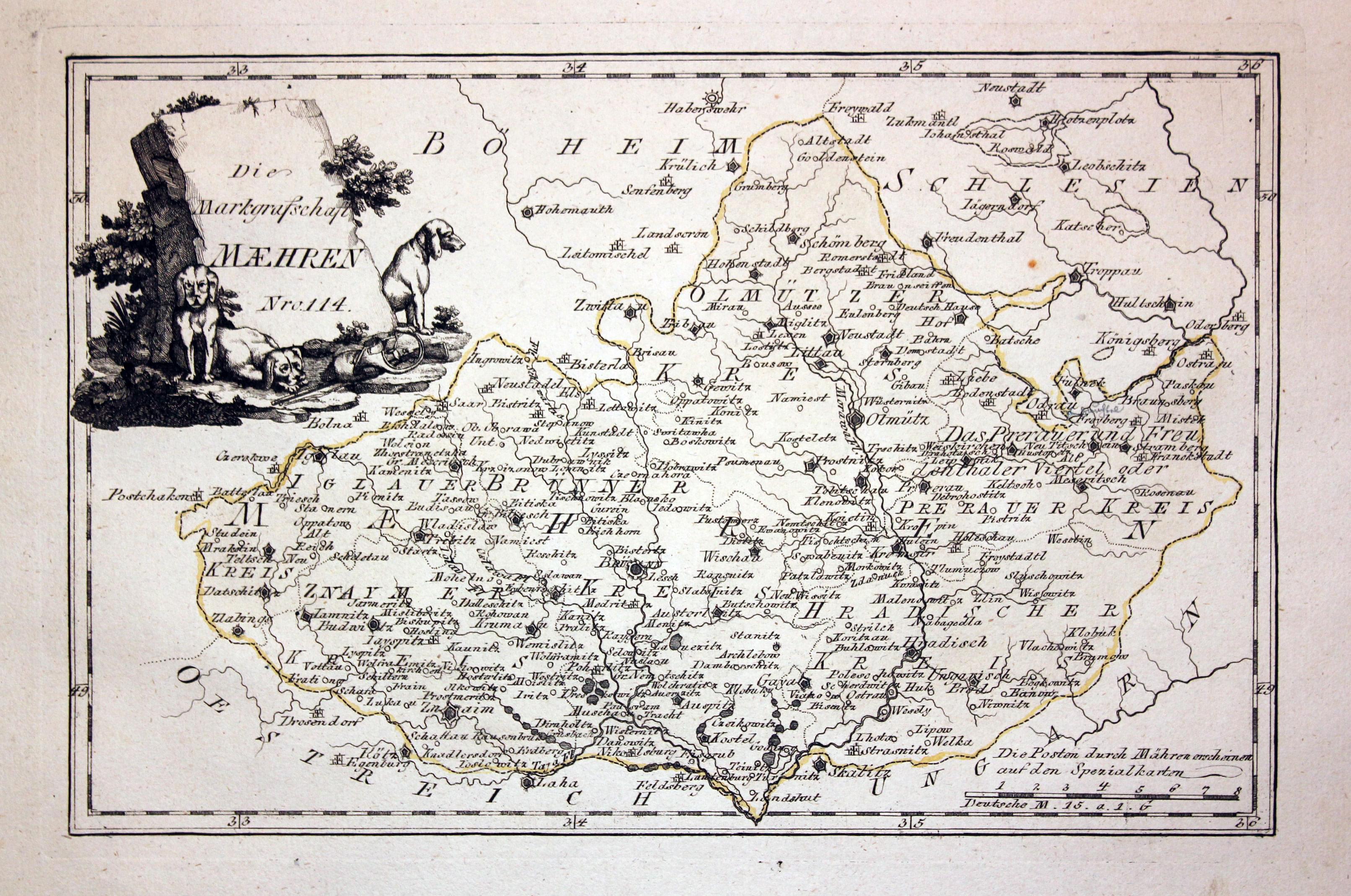 Die Markgrasschaft Maehren Nro. 114 von Reilly 1789  Die Markgrasschaft Maehren Nro. 114 von Reilly 1789