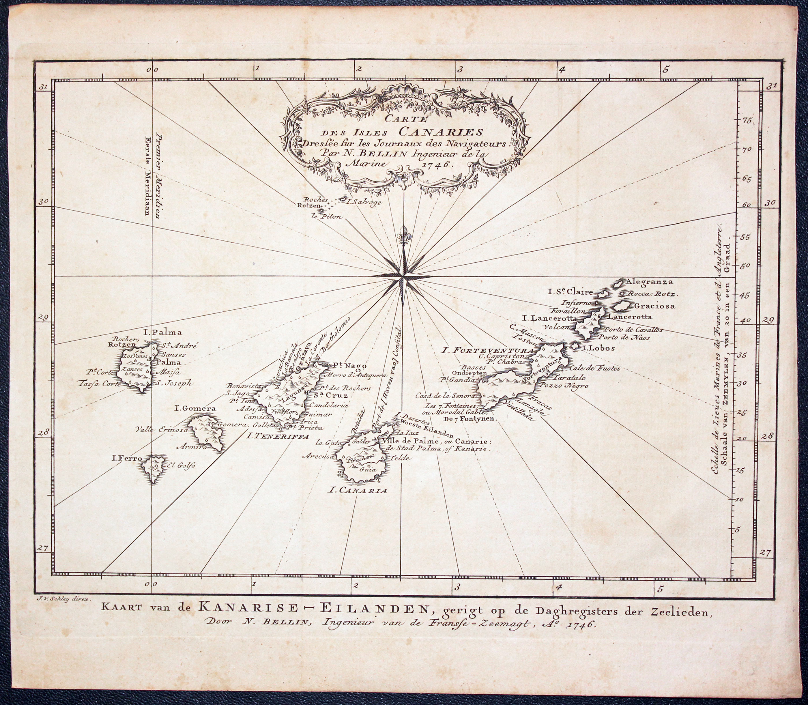 Canary Islands, Jacques Nicolas Bellin, c.1764  Canary Islands, Jacques Nicolas Bellin, c.1764