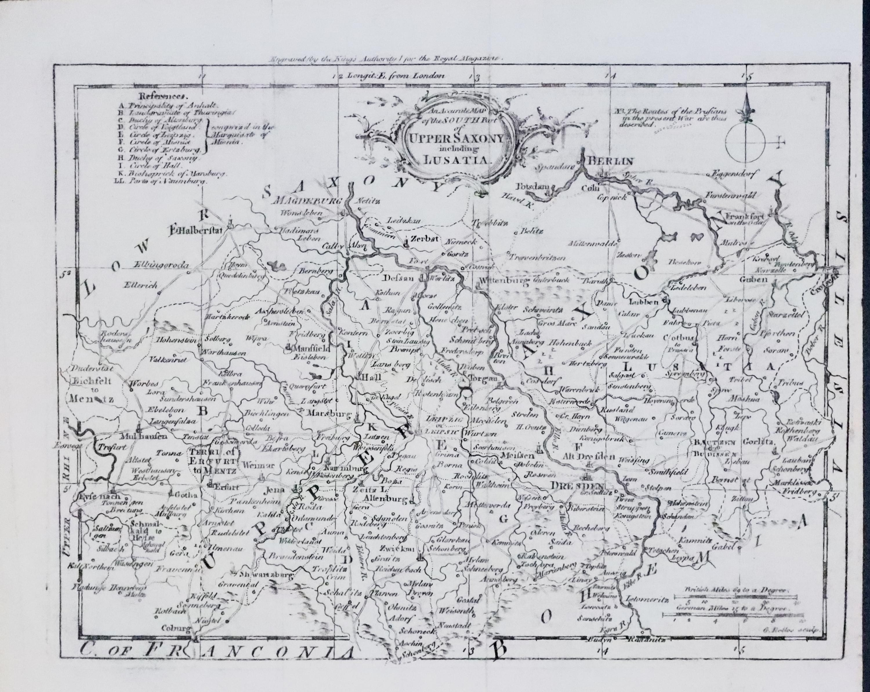 Upper Saxon, Thomas Kitchin, c.1760  Upper Saxon, Thomas Kitchin, c.1760