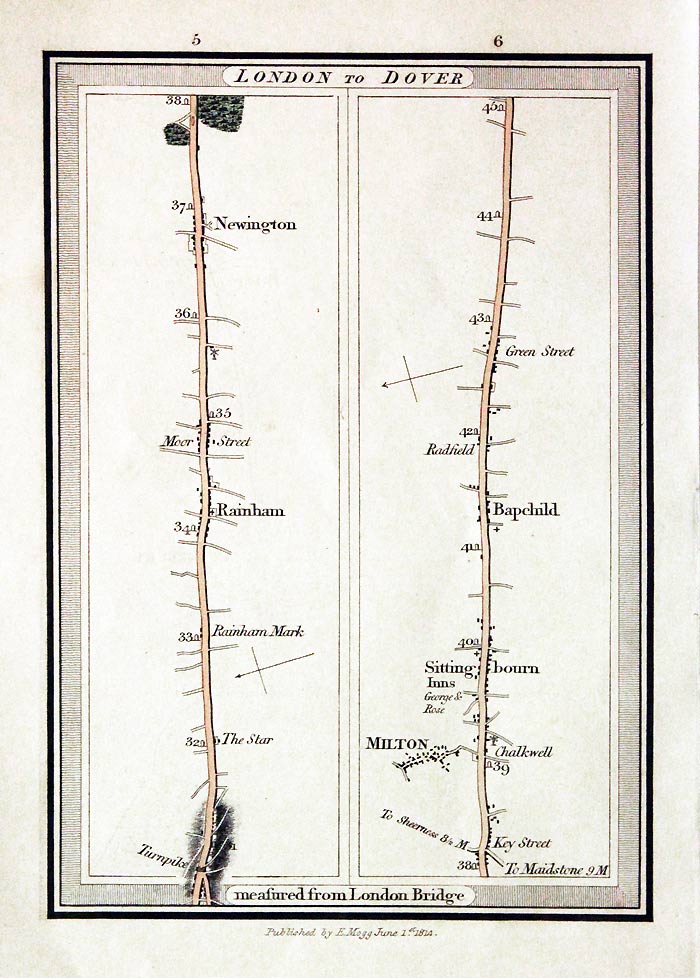 Edward Mogg road map London to Dover