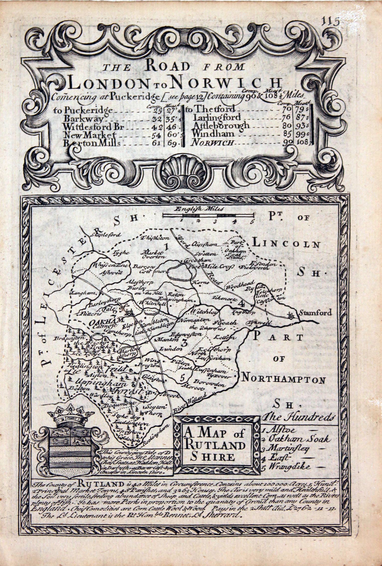 Rutlandshire, John Owen and Emanuel Bowen, c.1730