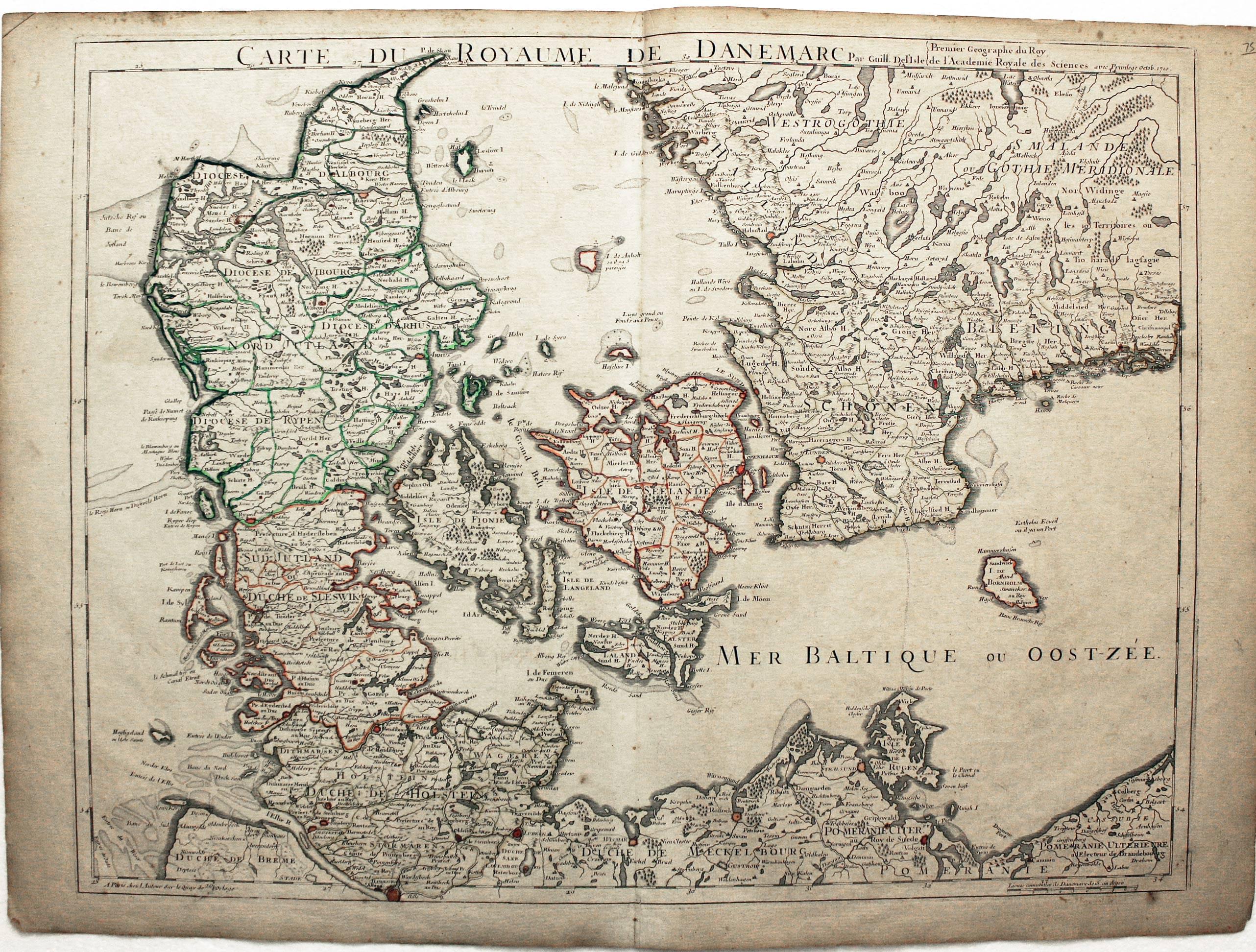 Denmark, Guillaume d'L'Isle, c.1726