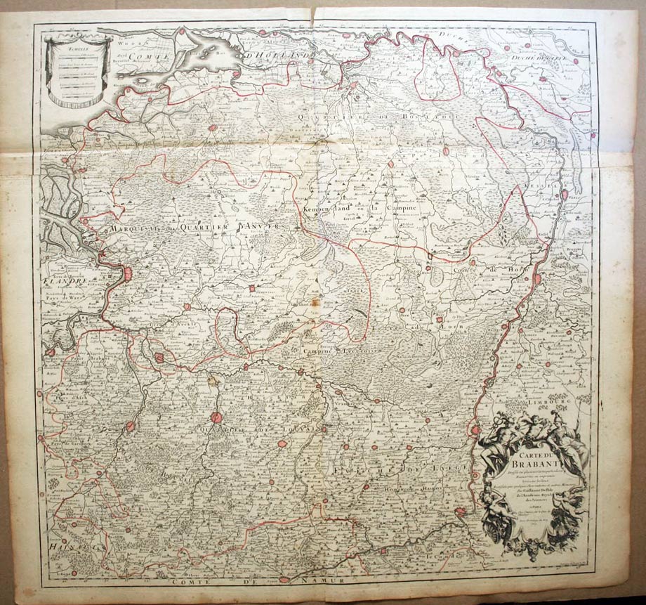 Map of Brabant, Guillaume de L'Isle, c.1726  Map of Brabant, Guillaume de L'Isle, c.1726