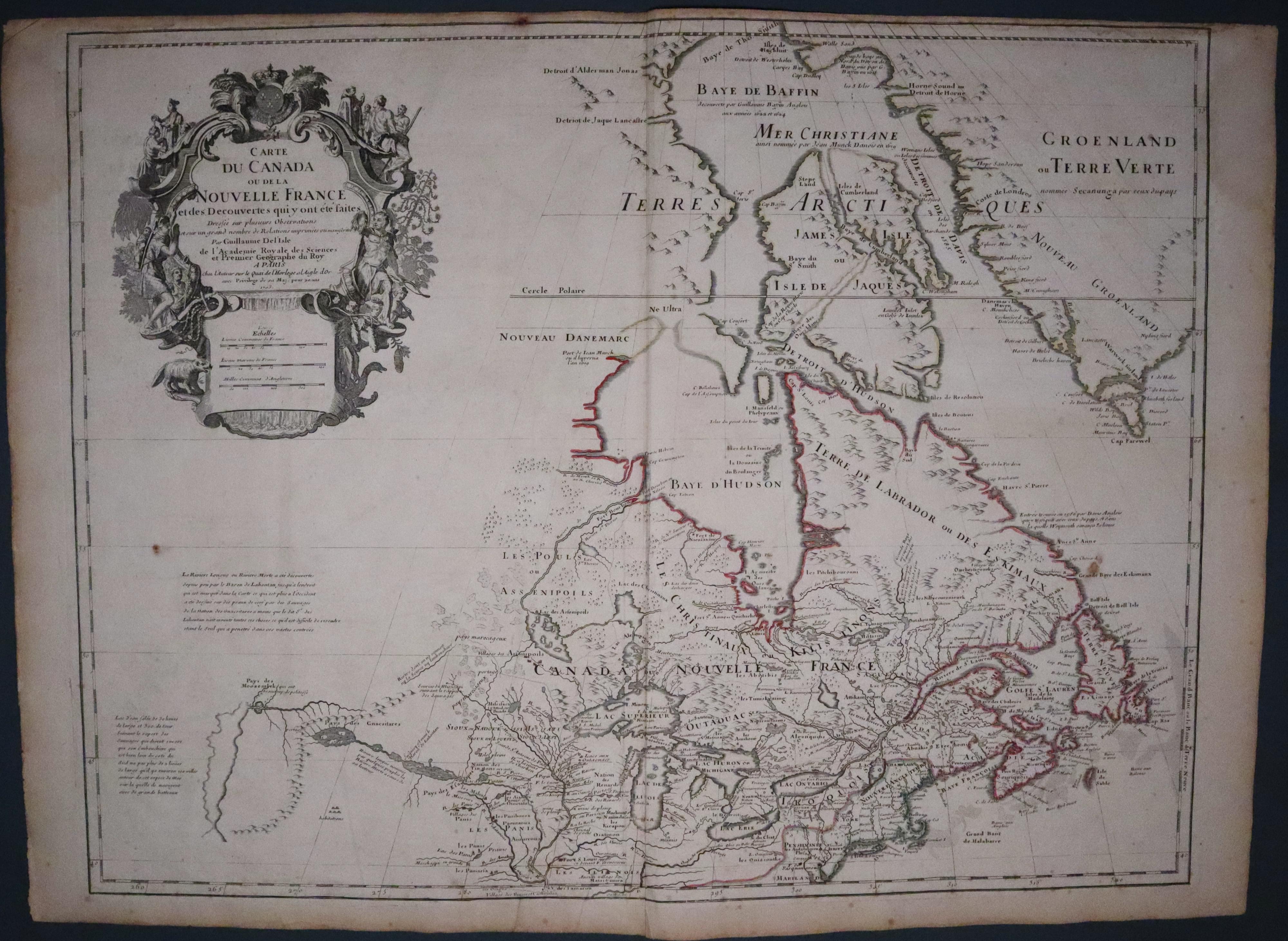 Canada, Guillame de L'Isle c.1726