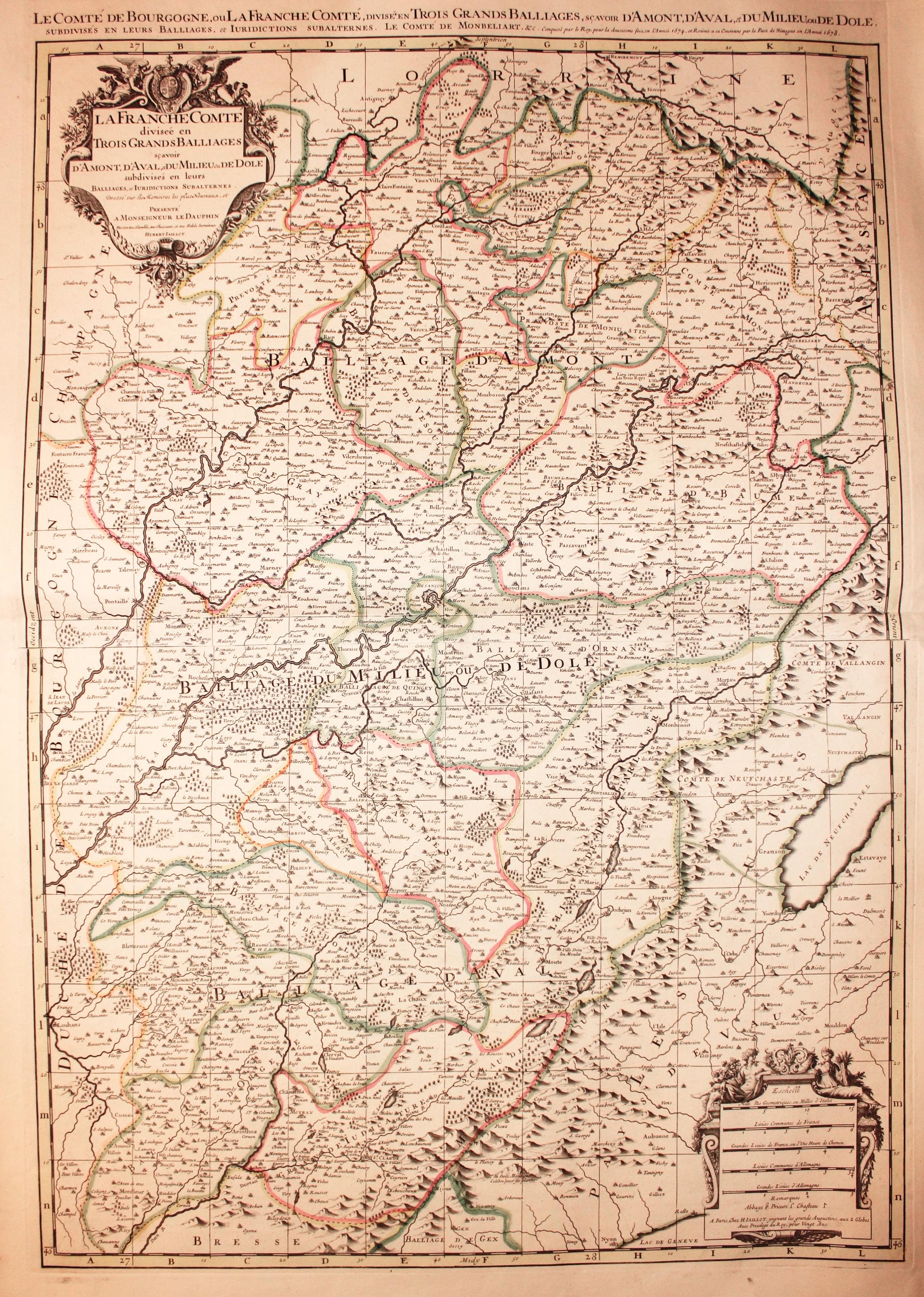 Franche Comte, Alexis Hubert Jaillot, c.1696  Franche Comte, Alexis Hubert Jaillot, c.1696