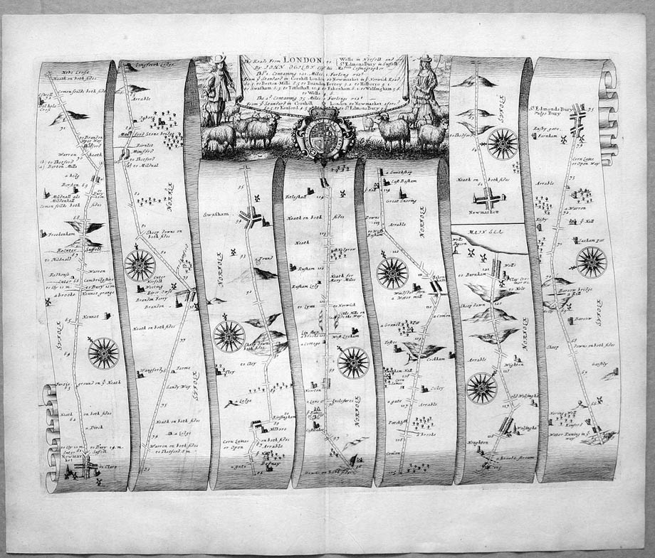 Newmarket, Swaffham, Wells, Newmarket, Bury St. Edmunds John Ogilby  Newmarket, Swaffham, Wells, Newmarket, Bury St. Edmunds John Ogilby