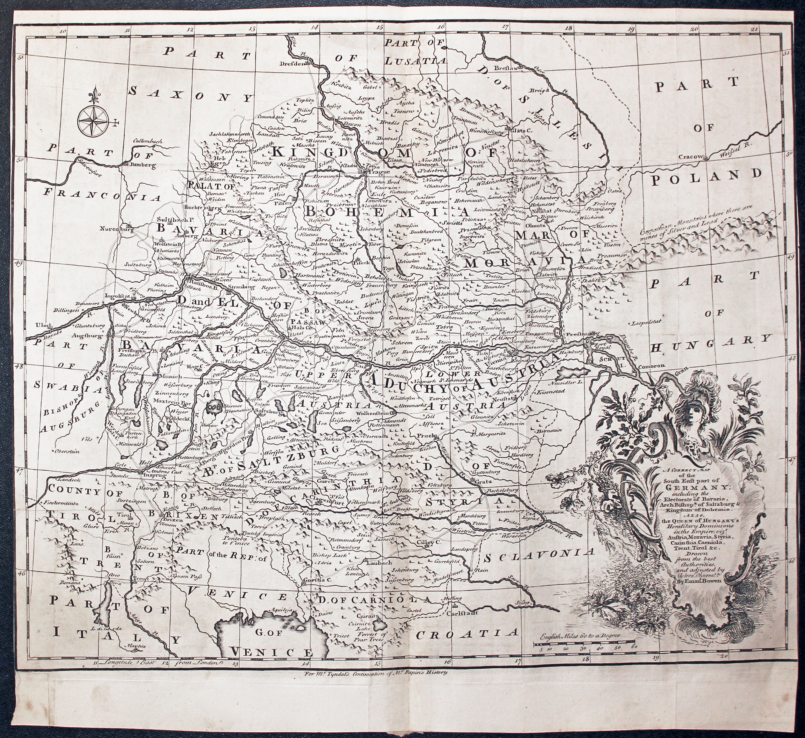 South East Germany, Emanuel Bowen c.1750  South East Germany, Emanuel Bowen c.1750