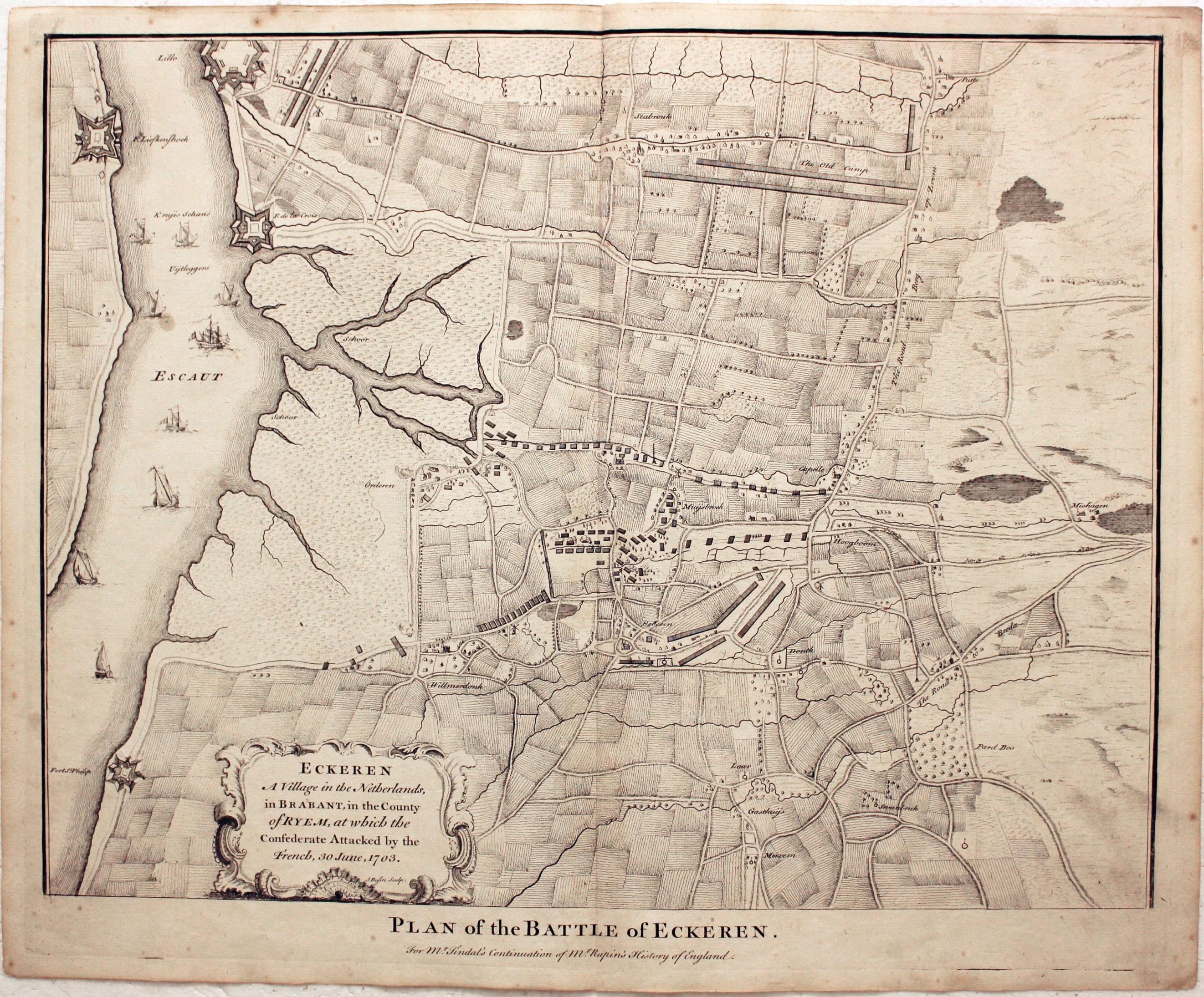 Battle of Eckere, Paul de Rapin-Thoyras, c.1745  Battle of Eckere, Paul de Rapin-Thoyras, c.1745