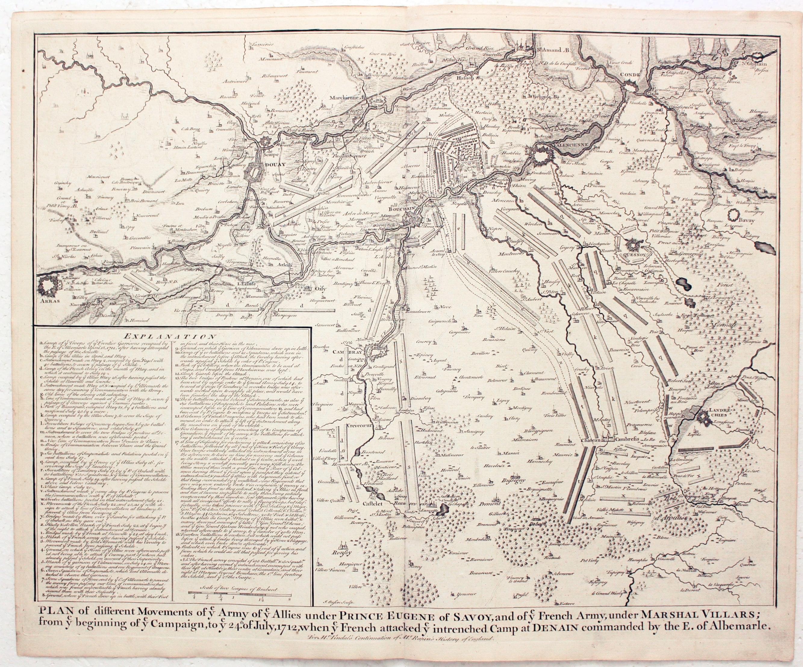 Douai, Bouchain, Valencienne. Paul de Rapin-Thoyras, c.1745  Douai, Bouchain, Valencienne. Paul de Rapin-Thoyras, c.1745