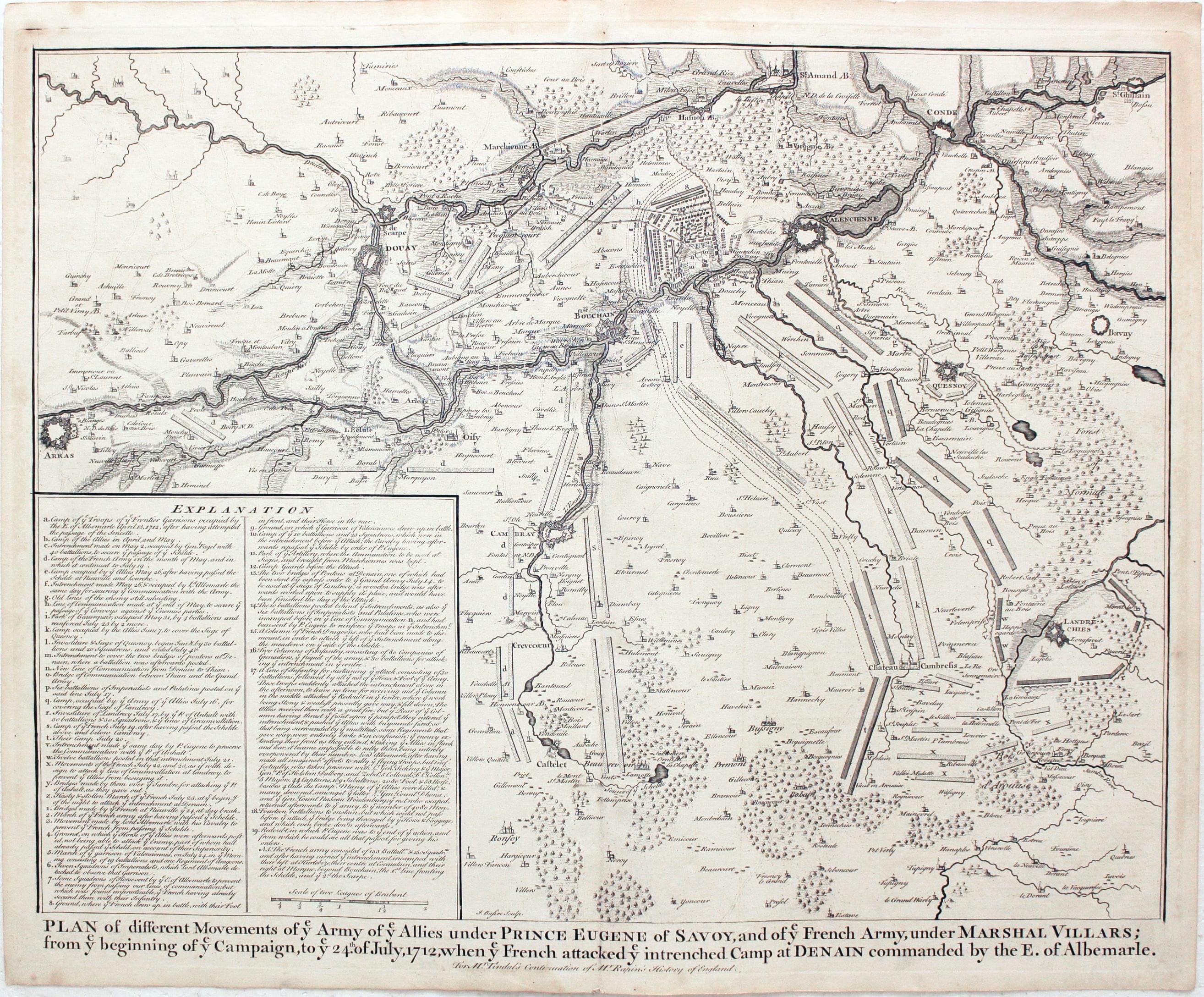 Douai, Bouchain, Valencienne. Paul de Rapin-Thoyras, c.1745  Douai, Bouchain, Valencienne. Paul de Rapin-Thoyras, c.1745