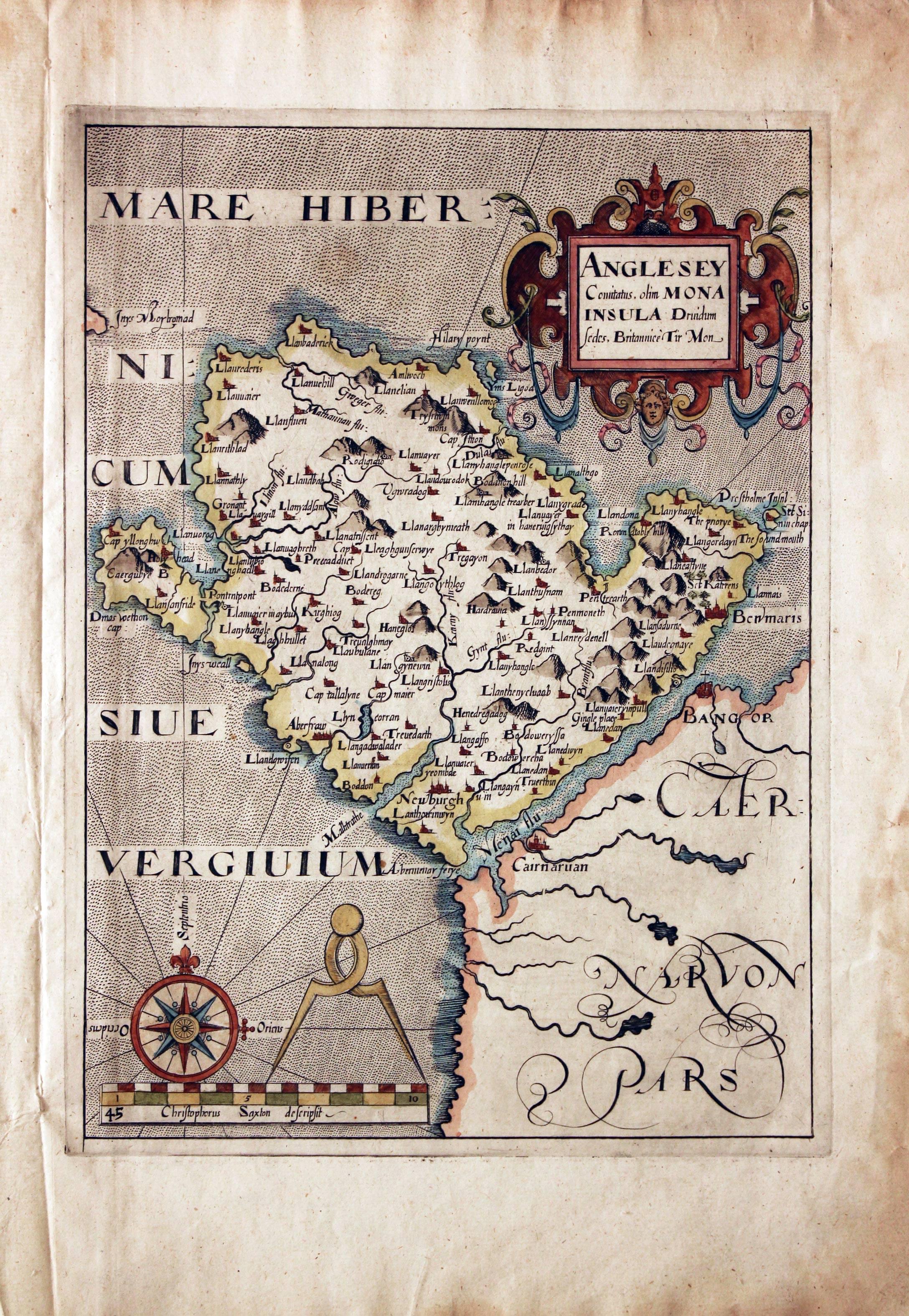 Map of Anglesey by William Hole  Map of Anglesey by William Hole