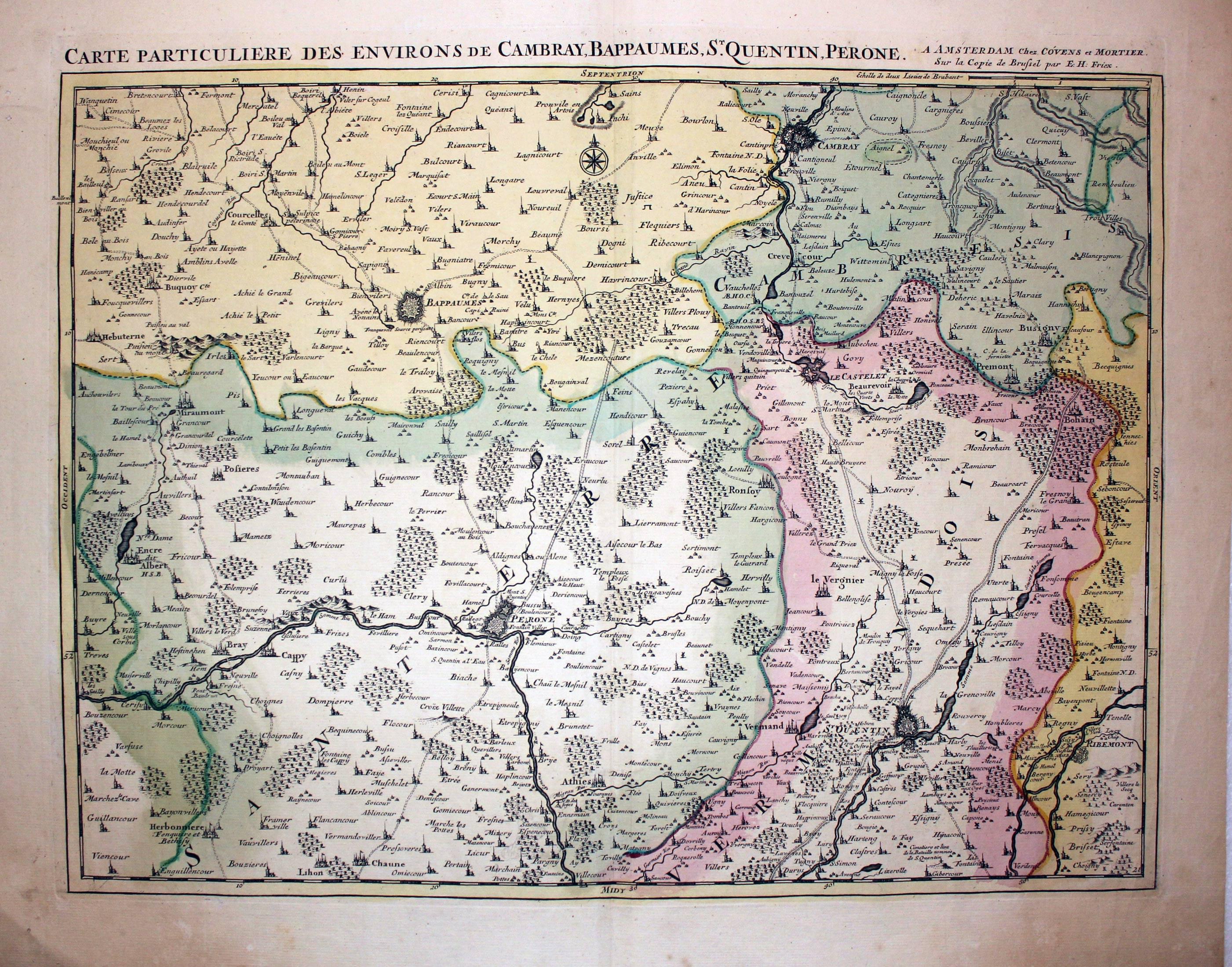 Cambrai and St. Quentin, J. Covens and C. Mortier, c.1740  Cambrai and St. Quentin, J. Covens and C. Mortier, c.1740