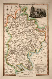 Map of Bedfordshire by James Pigot
