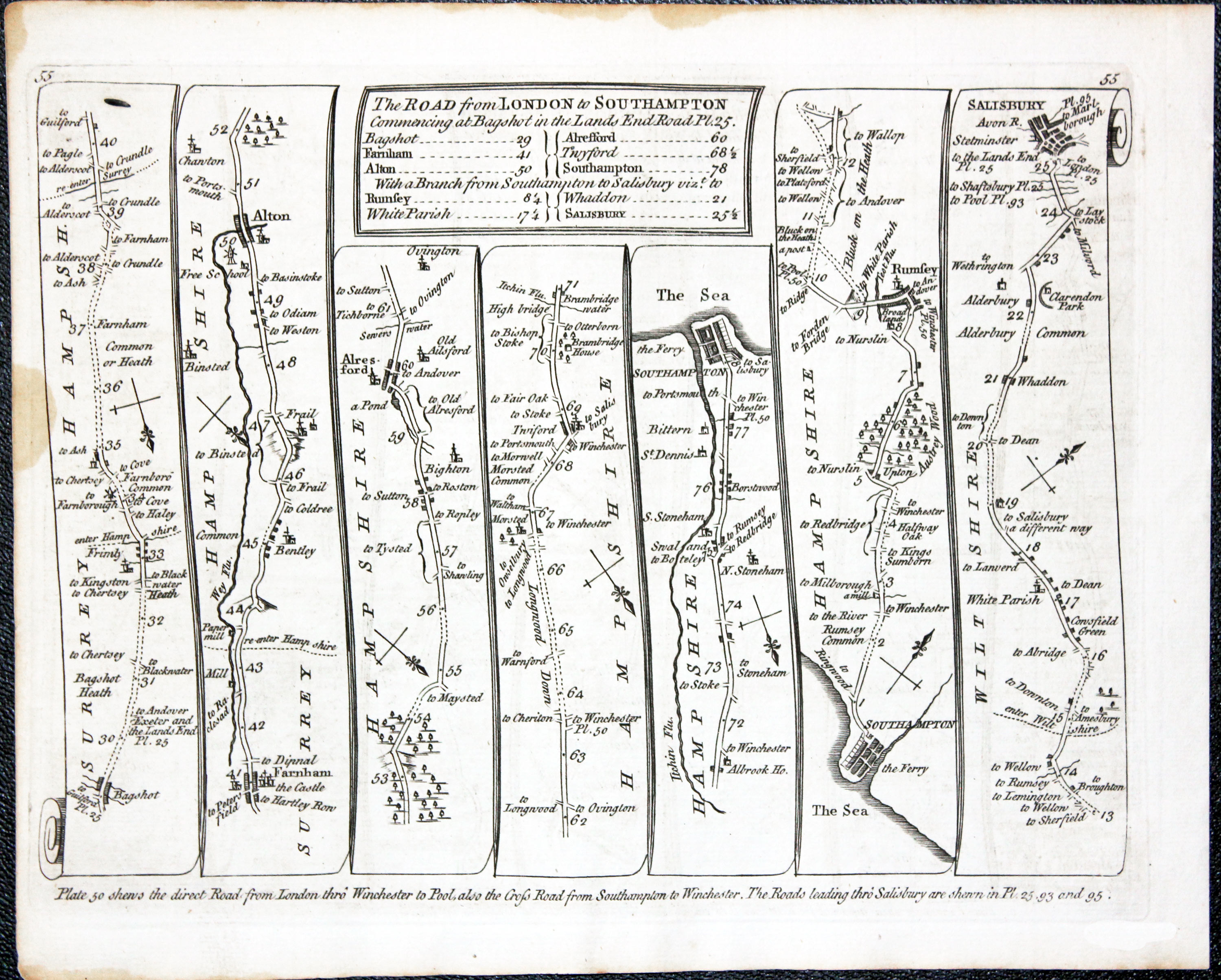Road from London to Shrewsbury, Thomas Kitchin 1767
