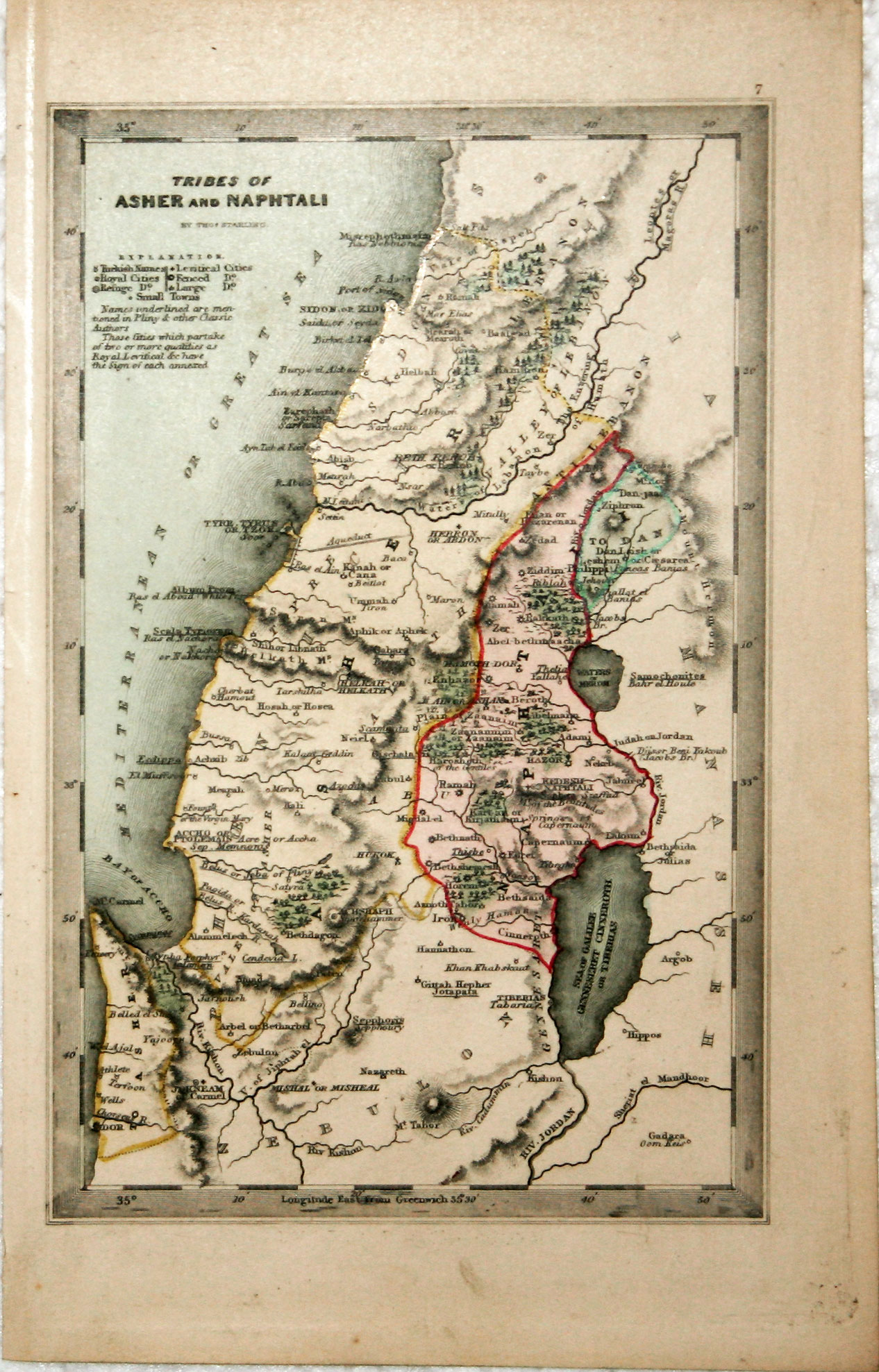 Tribes of Asher and Naphtali, Thomas Starling, 1850  Tribes of Asher and Naphtali, Thomas Starling, 1850