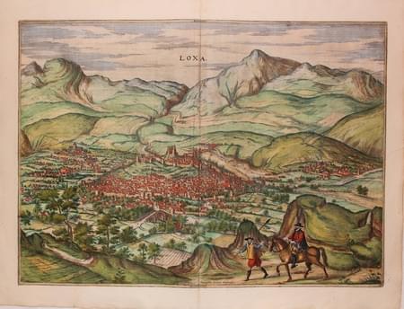 Loja, Georg Braun & Franz Hogenberg, c.1600