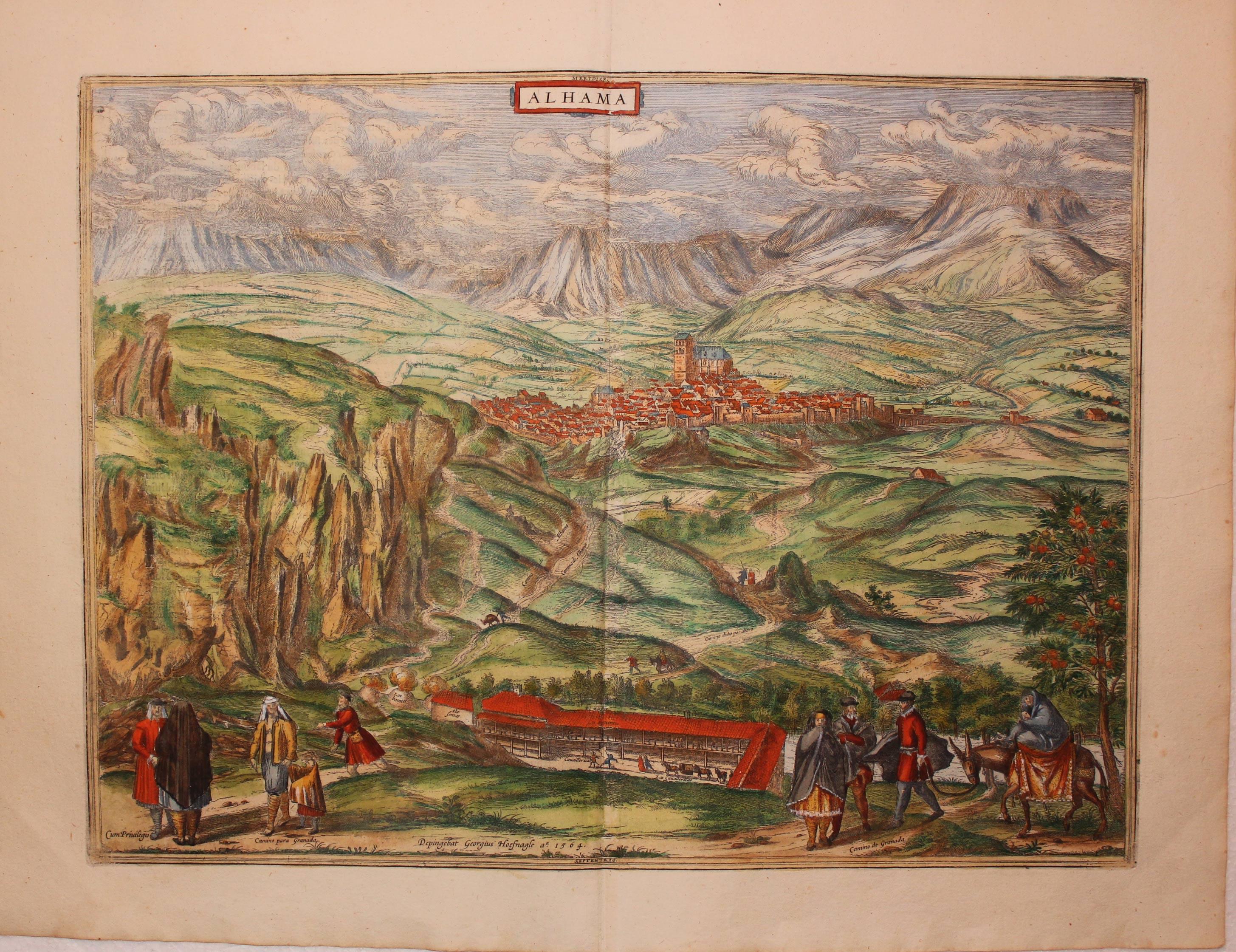 Alhama de Granada, Georg Braun & Franz Hogenburg, c.1600  Alhama de Granada, Georg Braun & Franz Hogenburg, c.1600