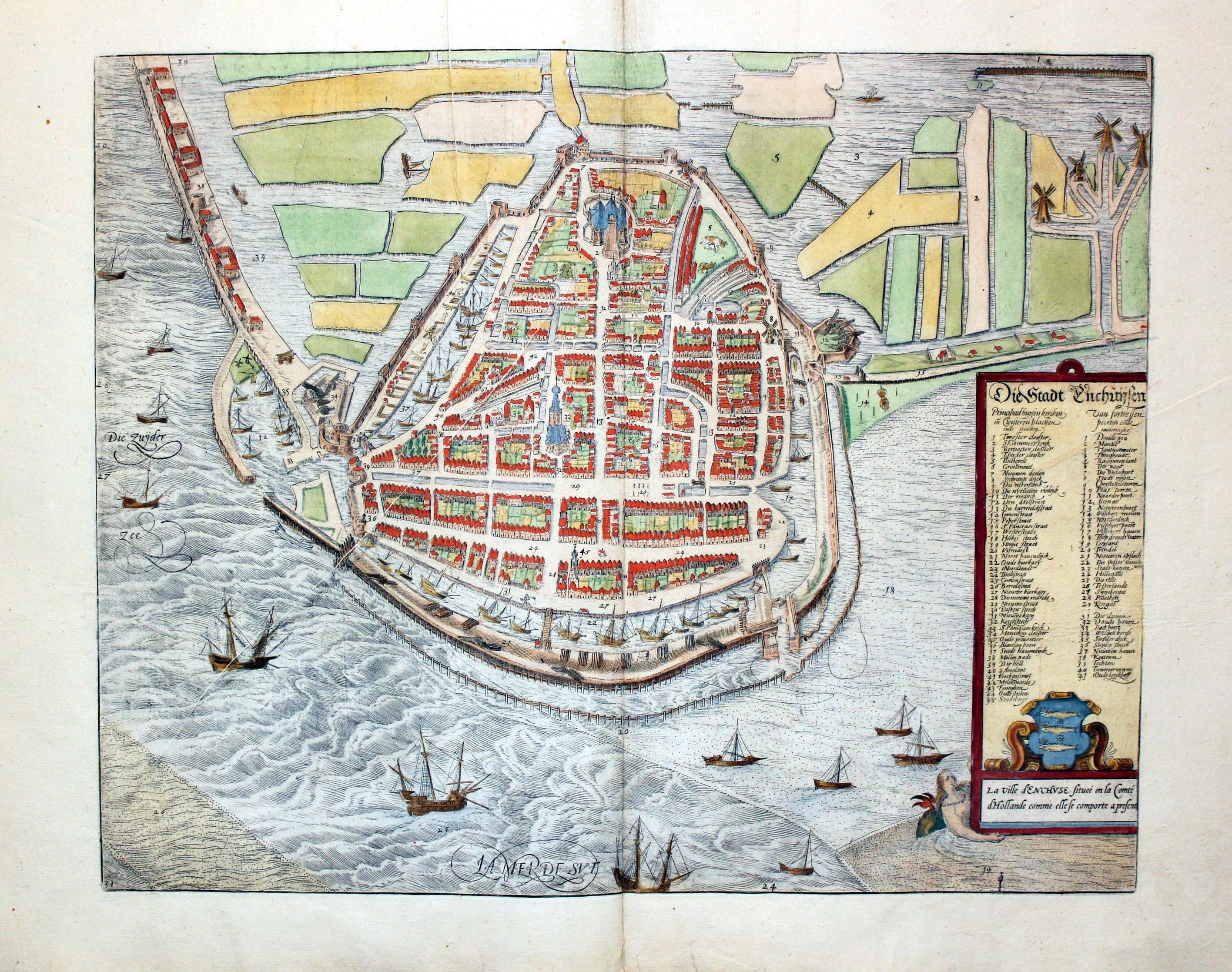 Plan of Enkhuizen by Georg Braun and Franz Hogenberg c.1600  Plan of Enkhuizen by Georg Braun and Franz Hogenberg c.1600