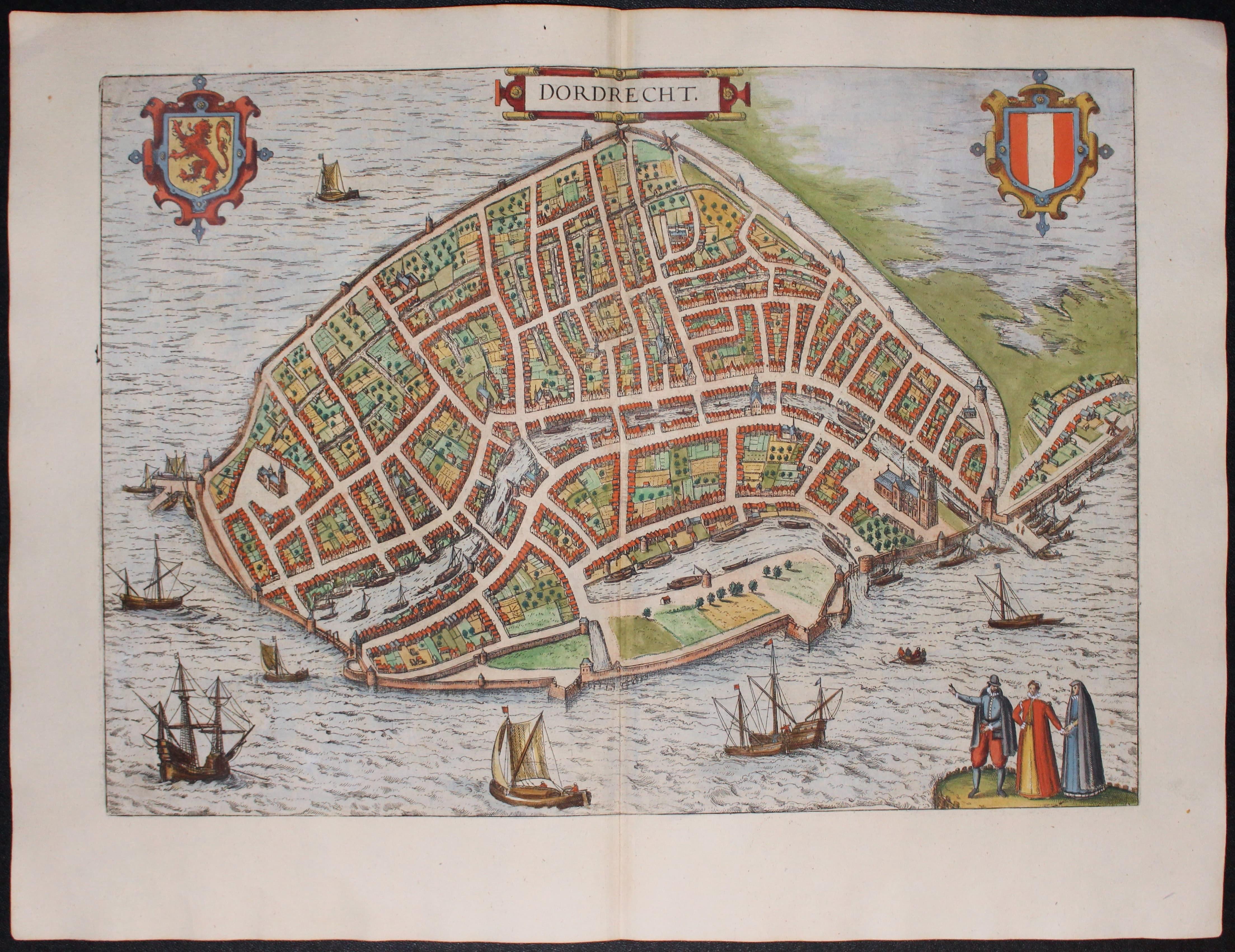 Plan of Dordrecht by Georg Braun and Franz Hogenberg c.1600  Plan of Dordrecht by Georg Braun and Franz Hogenberg c.1600