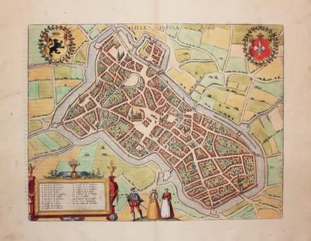 Lille, Georg Braun & Franz Hogenberg, c.1600