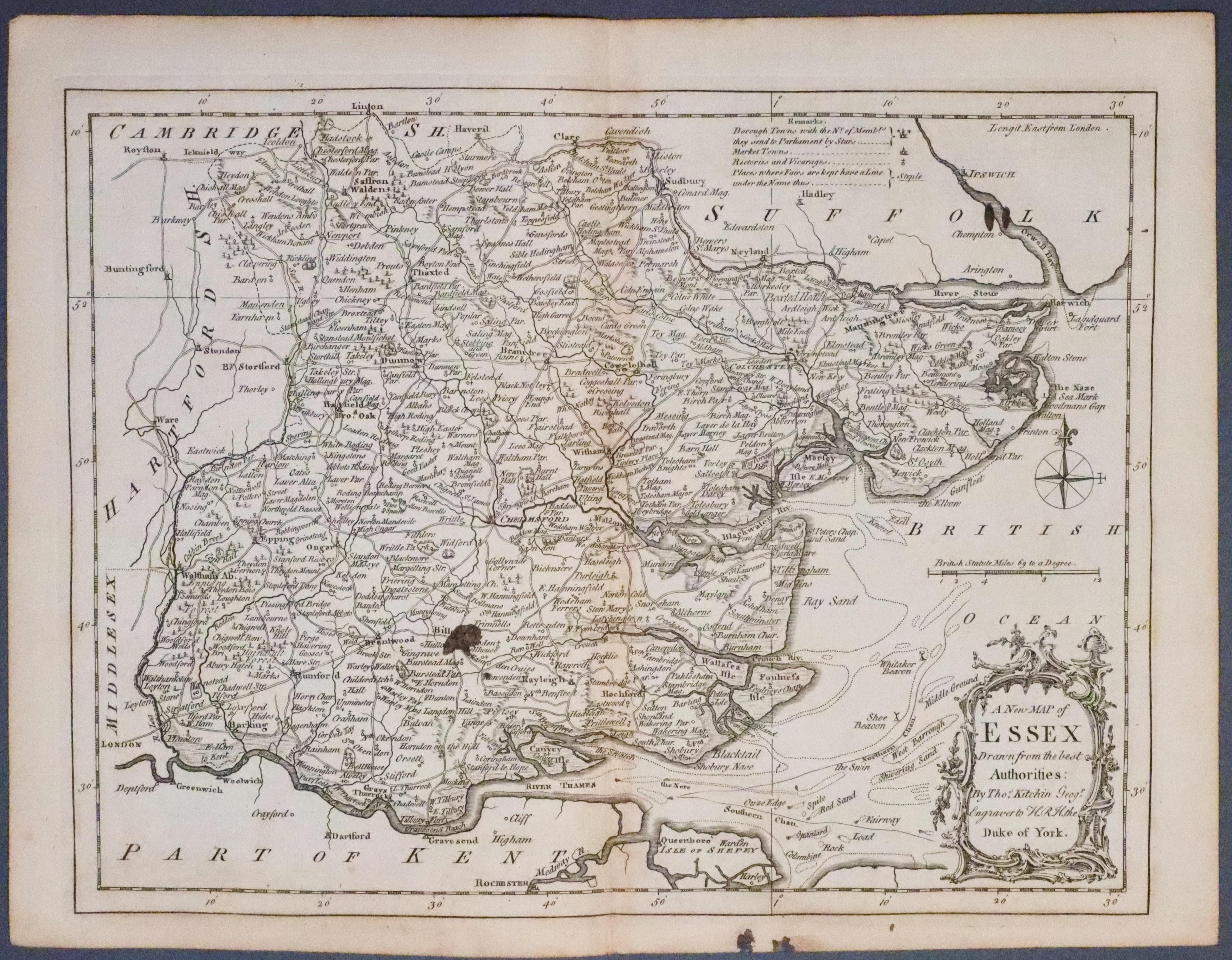 Essex by Thomas Kitchin 1767  Essex by Thomas Kitchin 1767