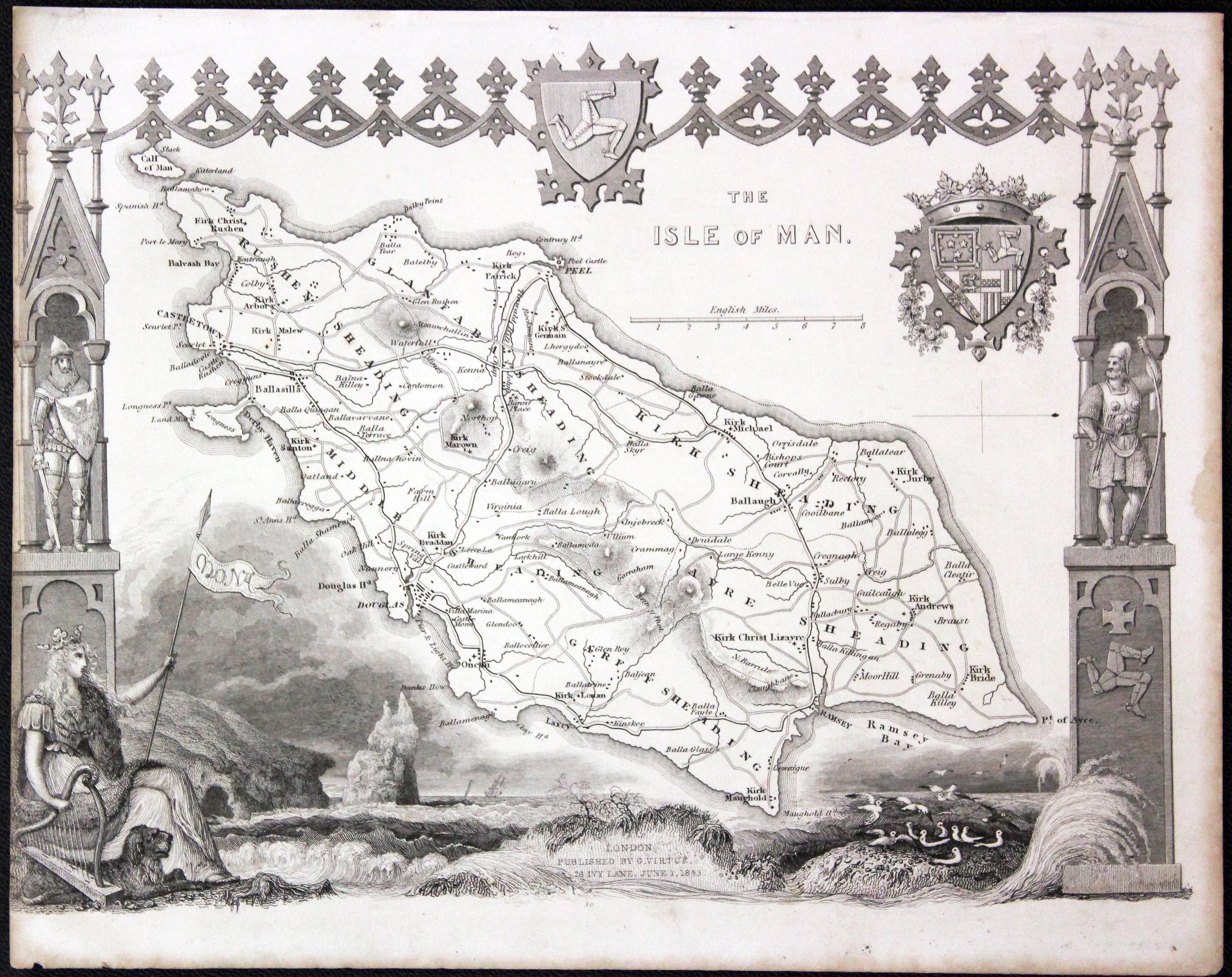 Isle of Man by Thomas Moule c.1850
