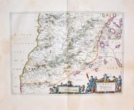 Map of South Carrick Scotland by Joan Blaeu, 1659
