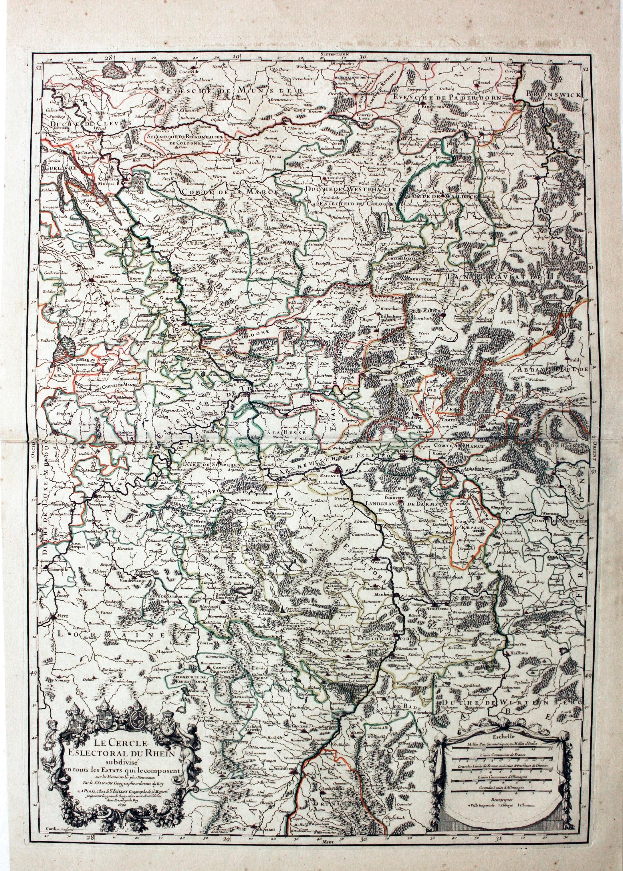 Rhine Circle, Alexis H. Jaillot, c.1710  Rhine Circle, Alexis H. Jaillot, c.1710