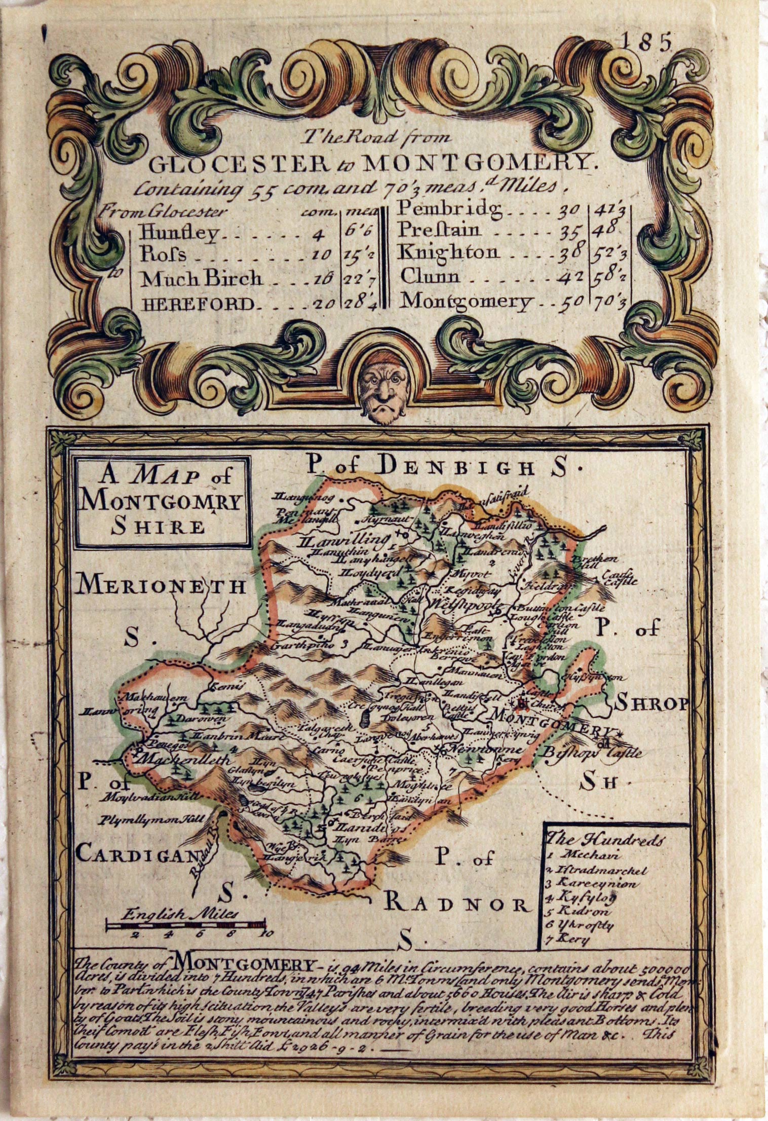 Montgomeryshire, John Owen and Emanuel Bowen, c.1730