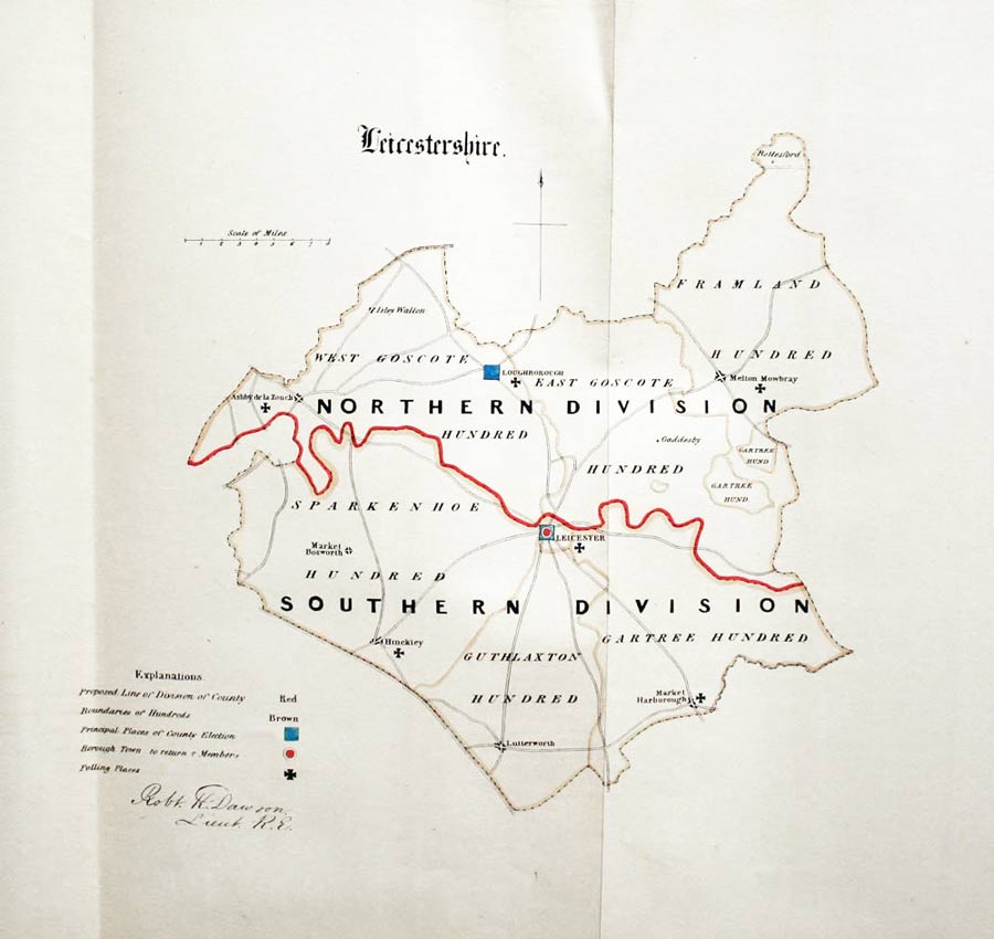 Leicestershire, Lt. R. K. Dawson, 1832  Leicestershire, Lt. R. K. Dawson, 1832