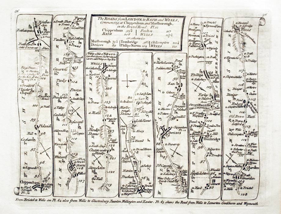 The road from Ferrybridge to Wakefield, Thomas Kitchin 1767