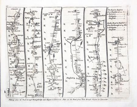 Road from Huddersfield to Richmond, Thomas Kitchin 1767