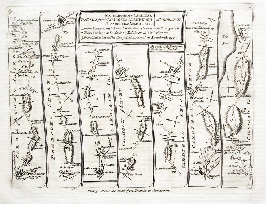 Road from Carlisle to Berwick,Thomas Kitchin 1767