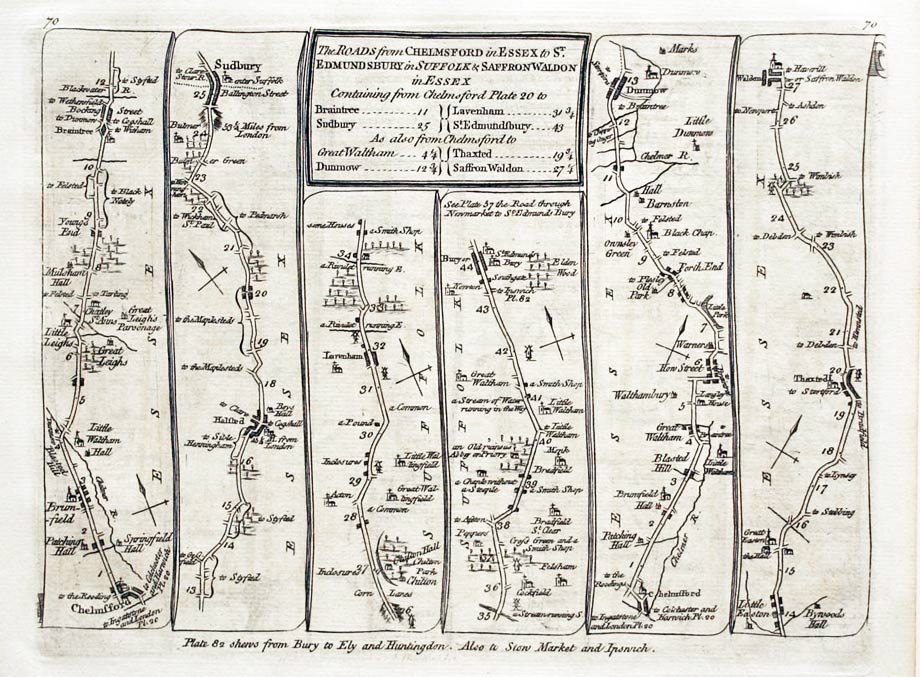Road from Chelmsford to Saffron Walden, Thomas Kitchin 1767