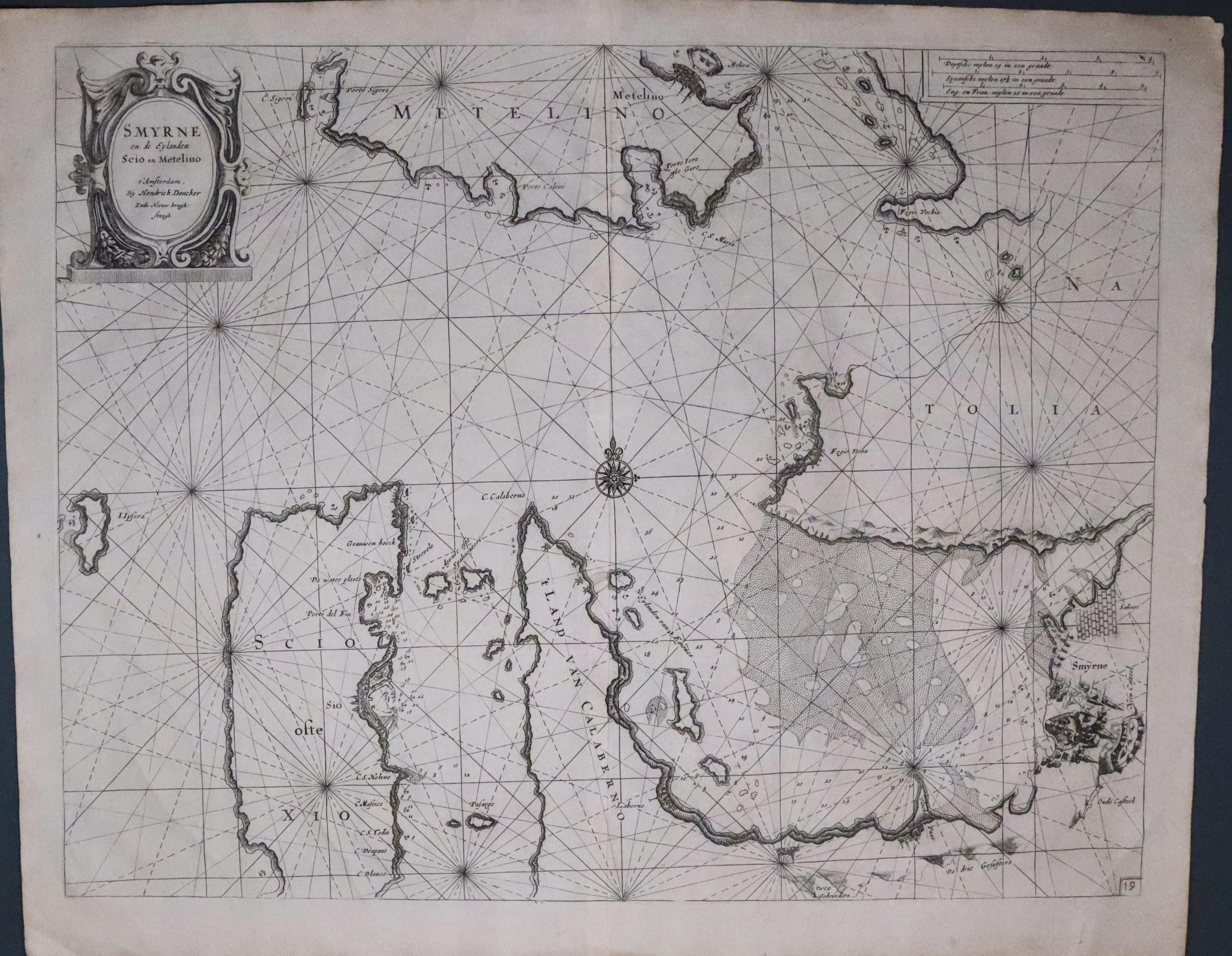Part of Turkey with Izmir and Lesbos, Hendrik Doncker, c.1679