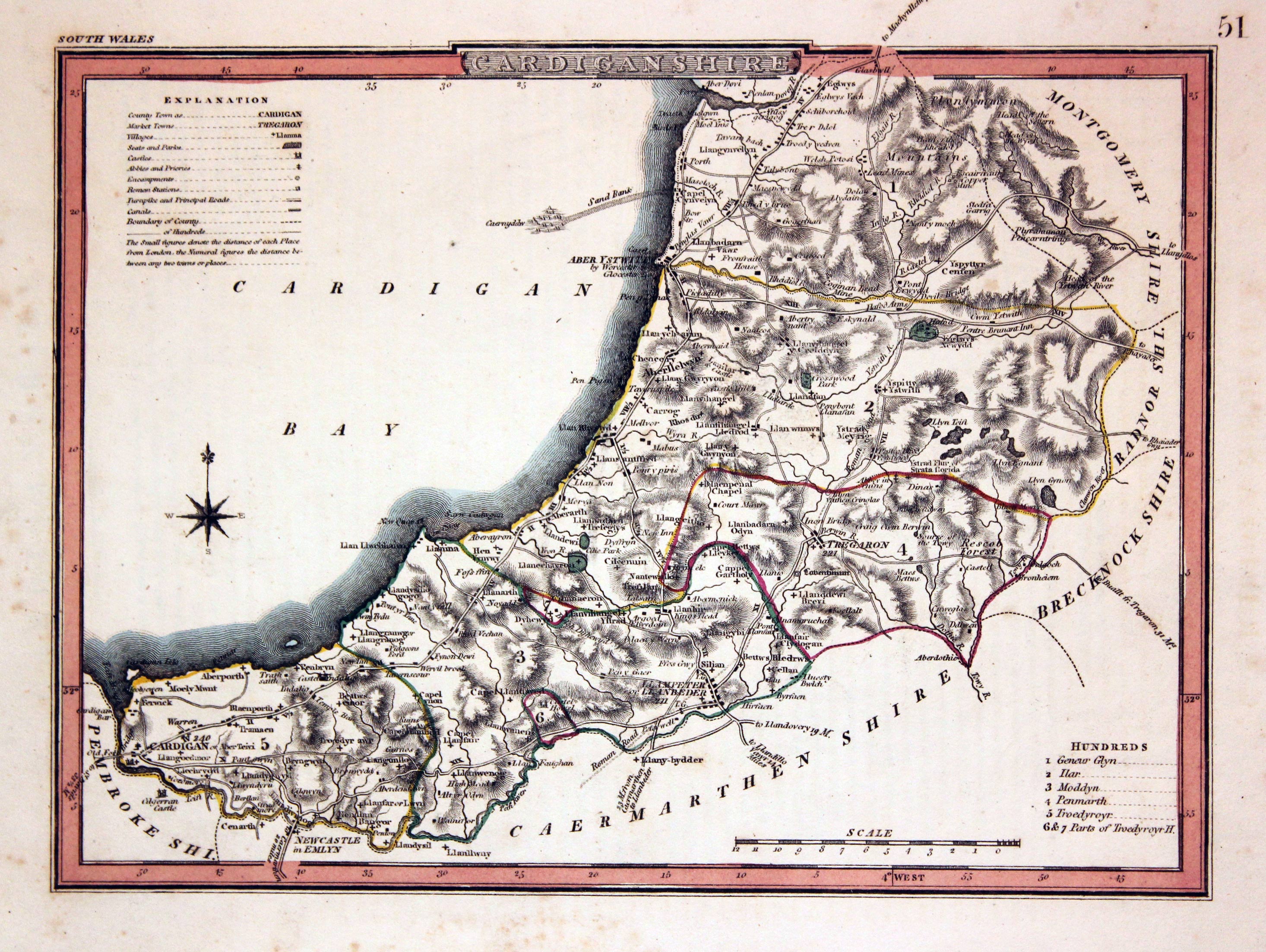 Cardiganshire. Joseph Nightingale, 1816  Cardiganshire. Joseph Nightingale, 1816